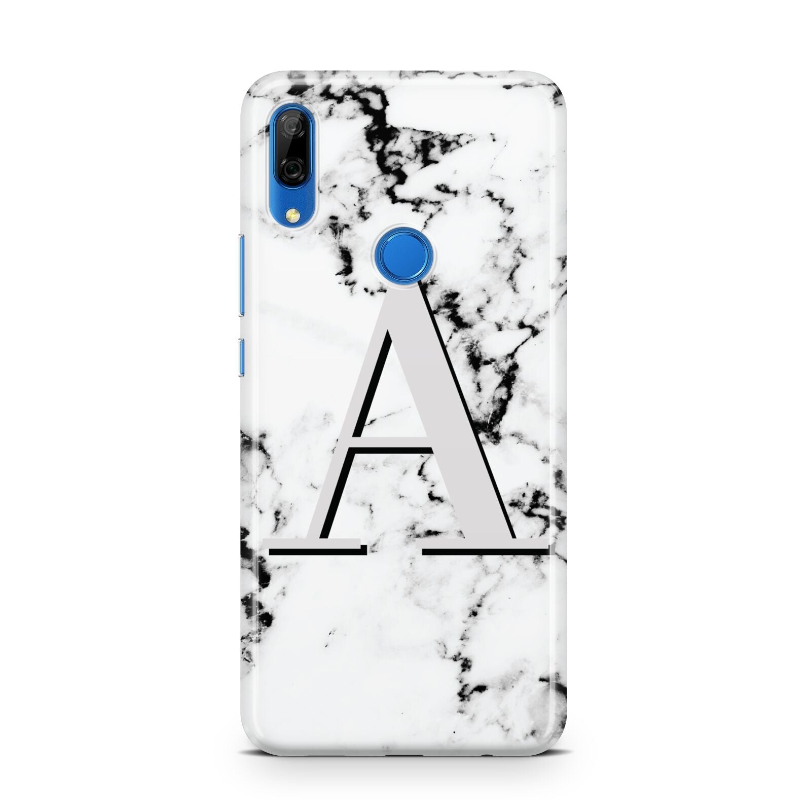 Personalised Grey Large Initial Marble Huawei P Smart Z