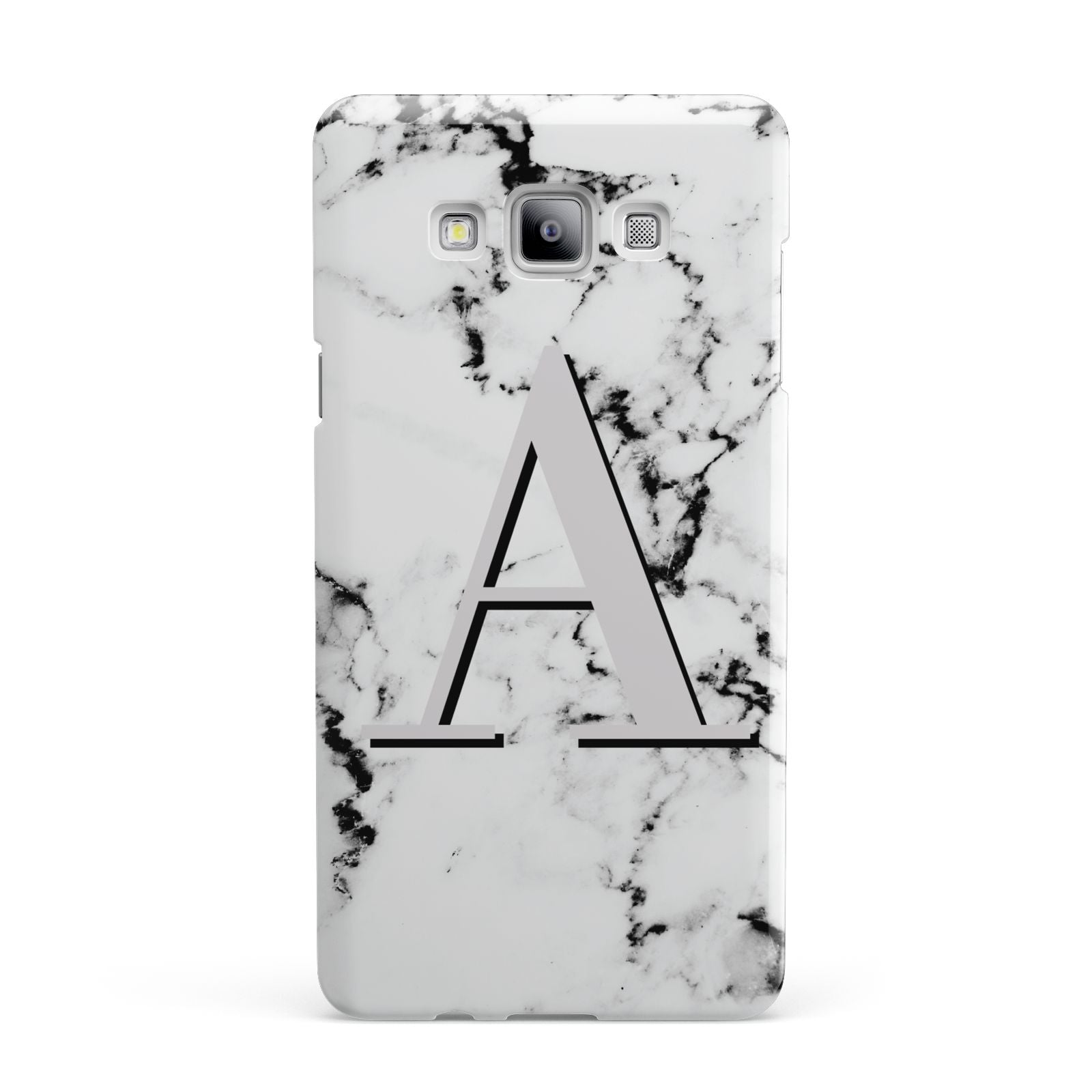 Personalised Grey Large Initial Marble Samsung Galaxy A7 2015 Case