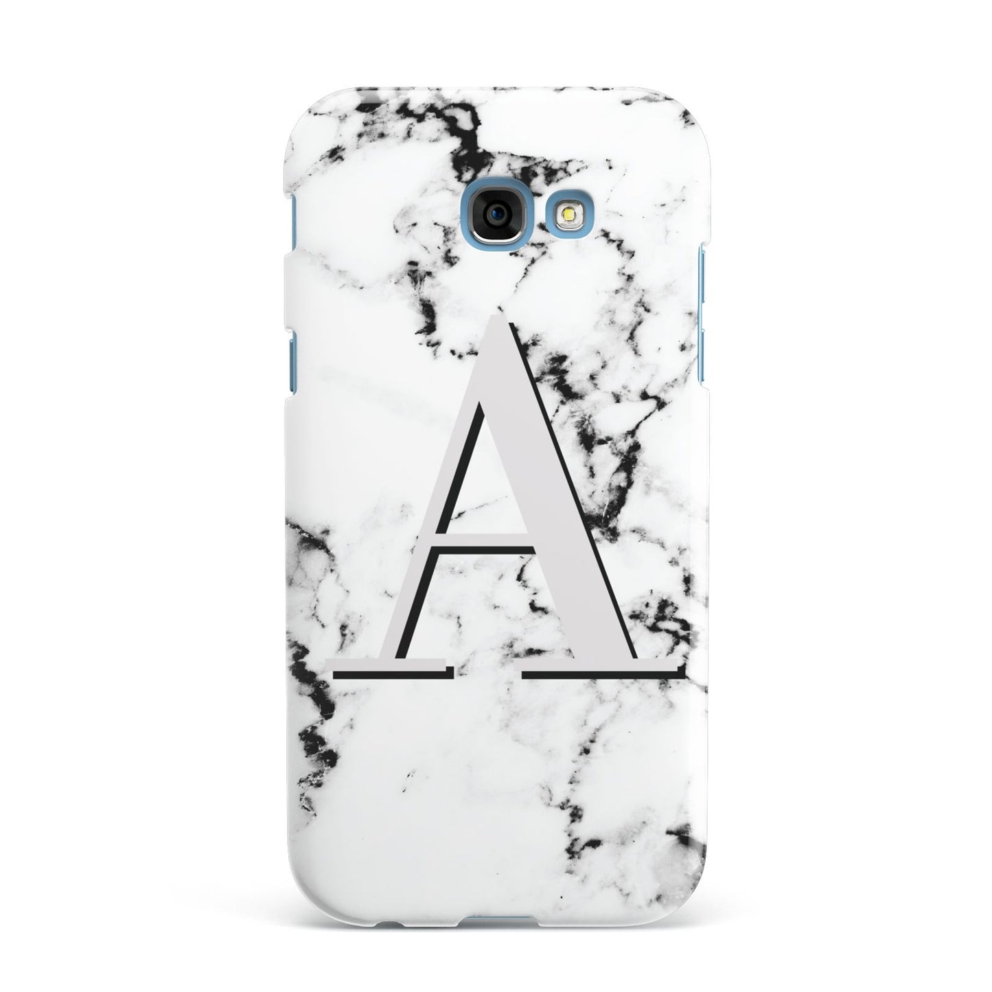 Personalised Grey Large Initial Marble Samsung Galaxy A7 2017 Case