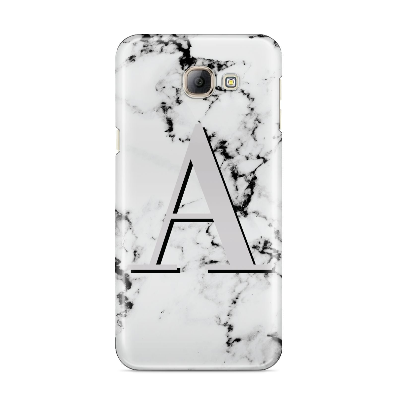 Personalised Grey Large Initial Marble Samsung Galaxy A8 2016 Case