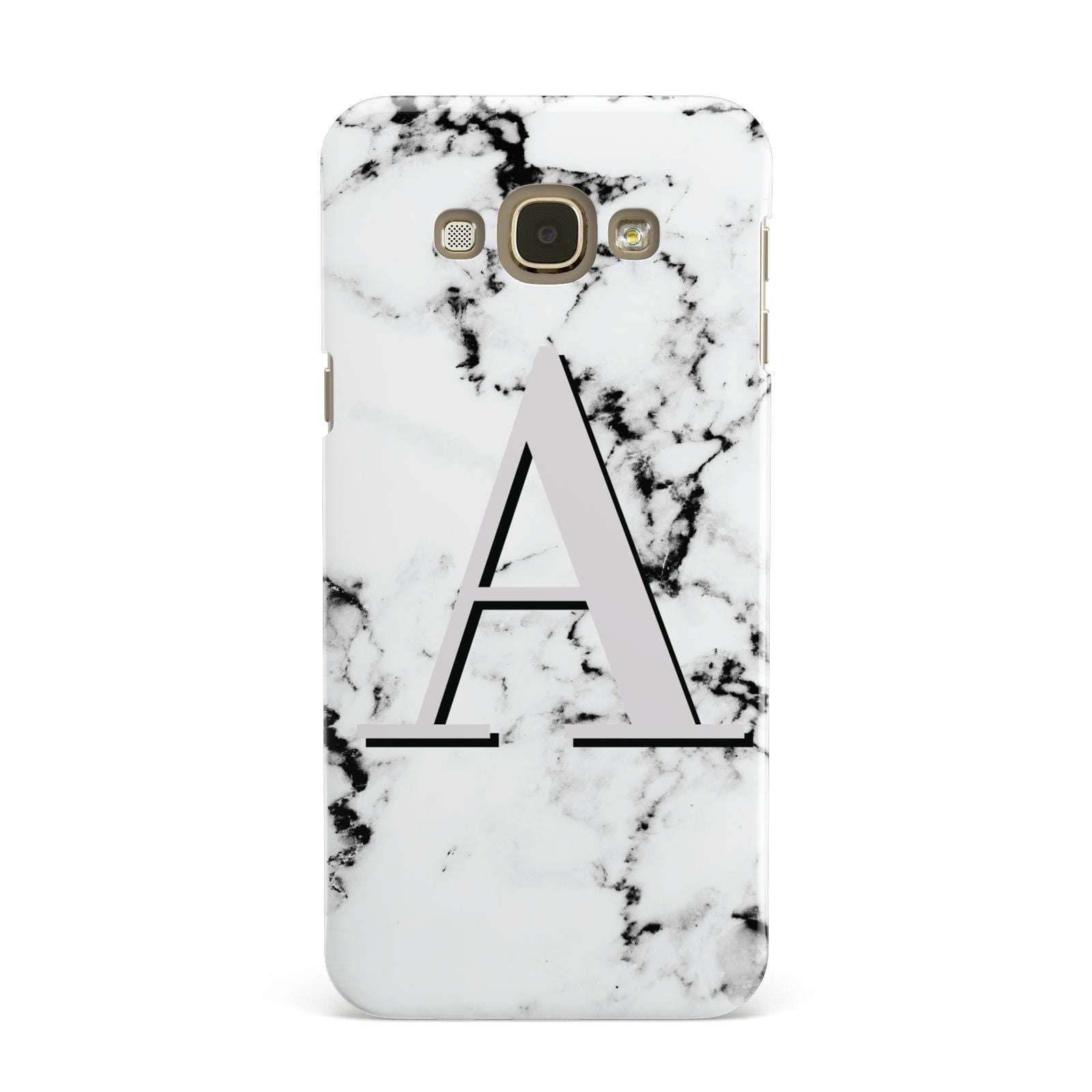 Personalised Grey Large Initial Marble Samsung Galaxy A8 Case