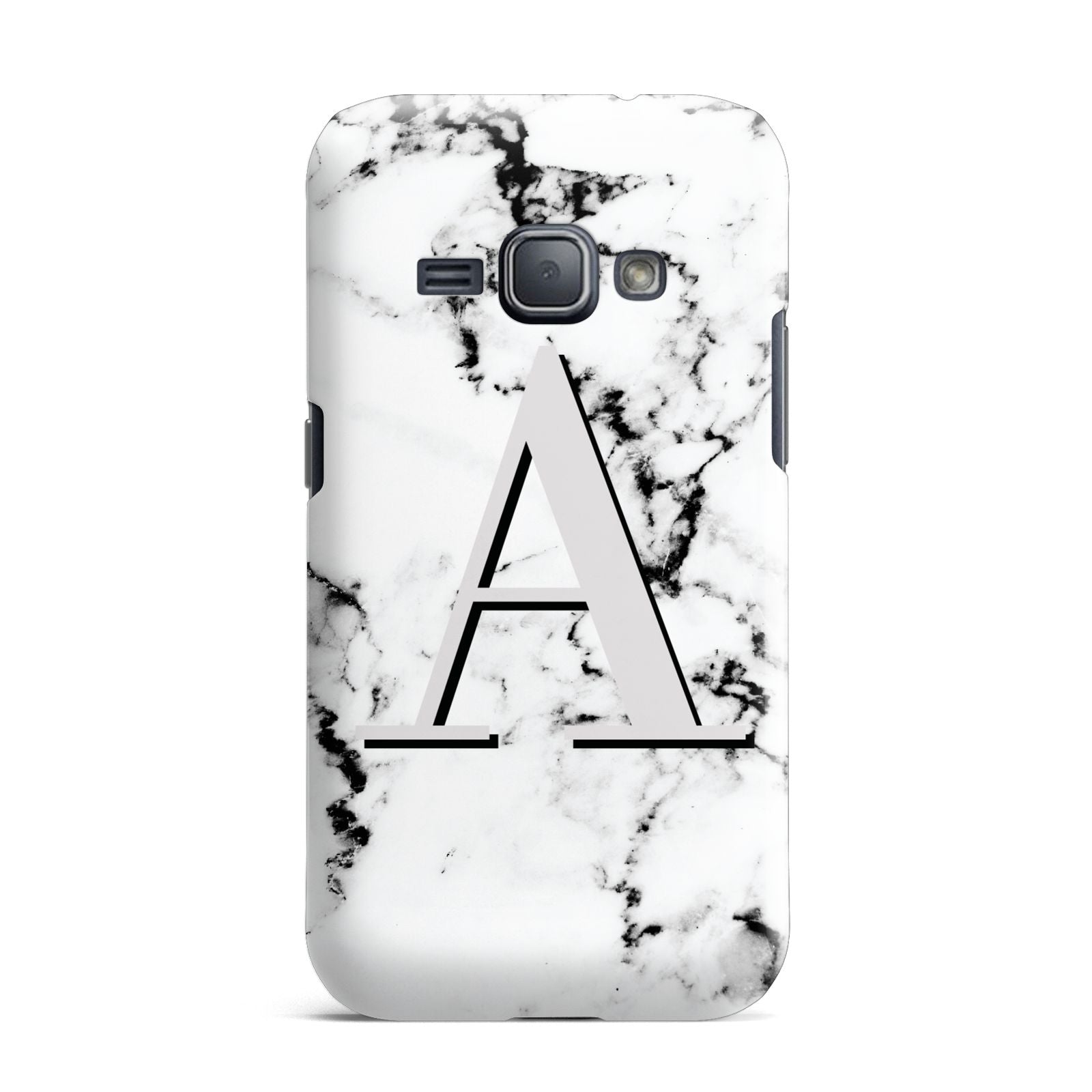 Personalised Grey Large Initial Marble Samsung Galaxy J1 2016 Case