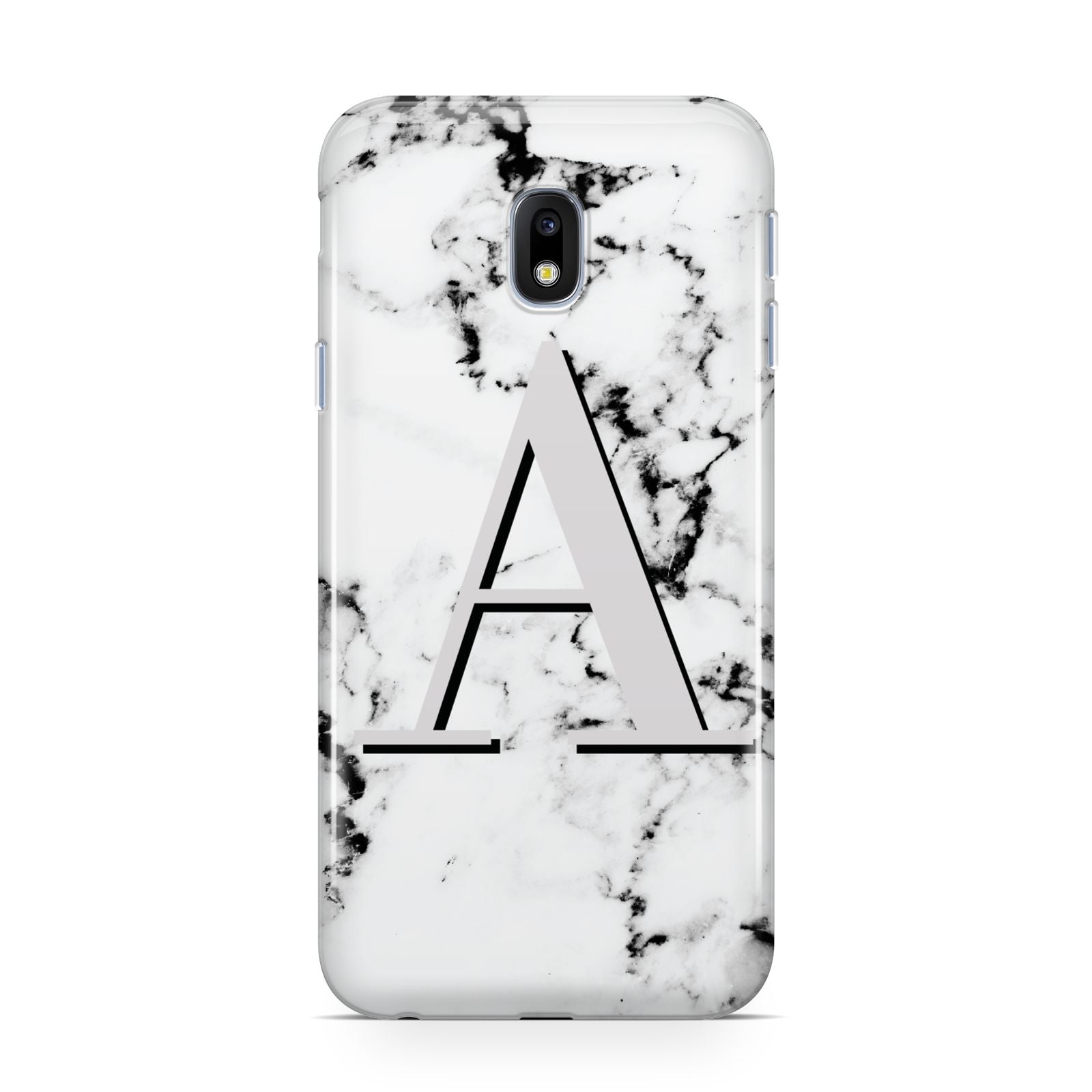 Personalised Grey Large Initial Marble Samsung Galaxy J3 2017 Case