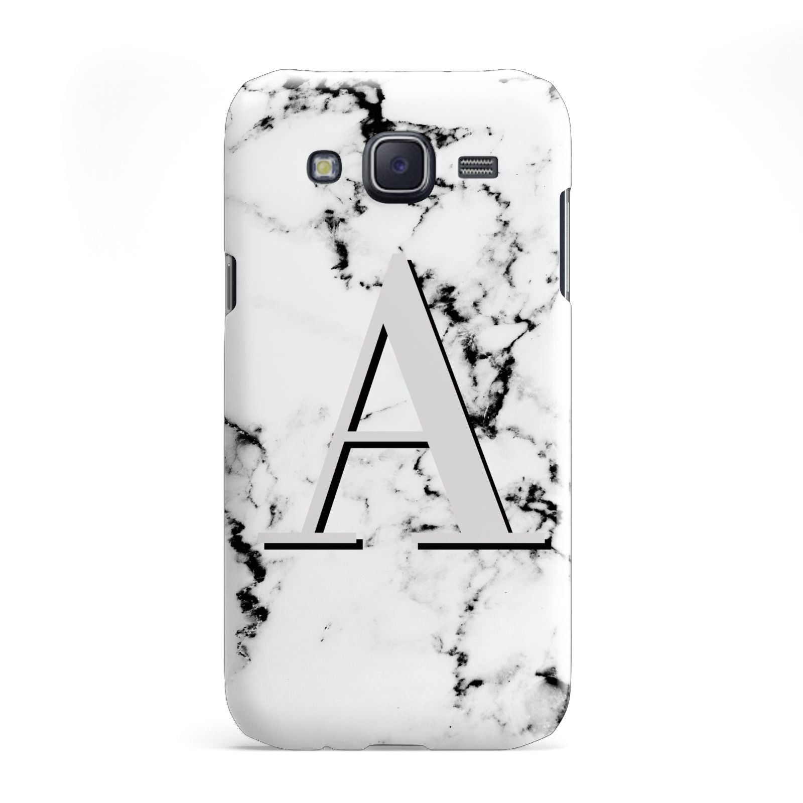 Personalised Grey Large Initial Marble Samsung Galaxy J5 Case