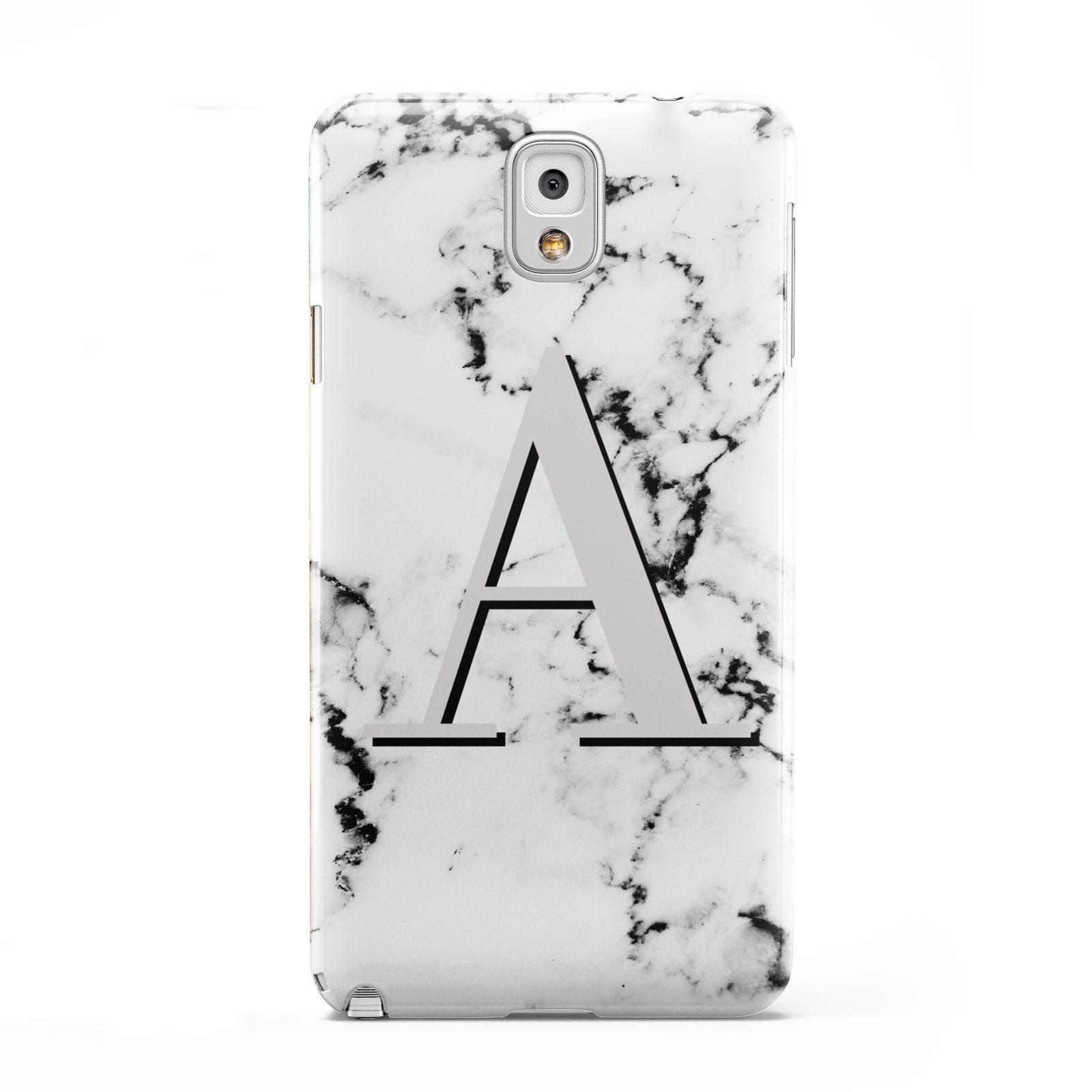 Personalised Grey Large Initial Marble Samsung Galaxy Note 3 Case