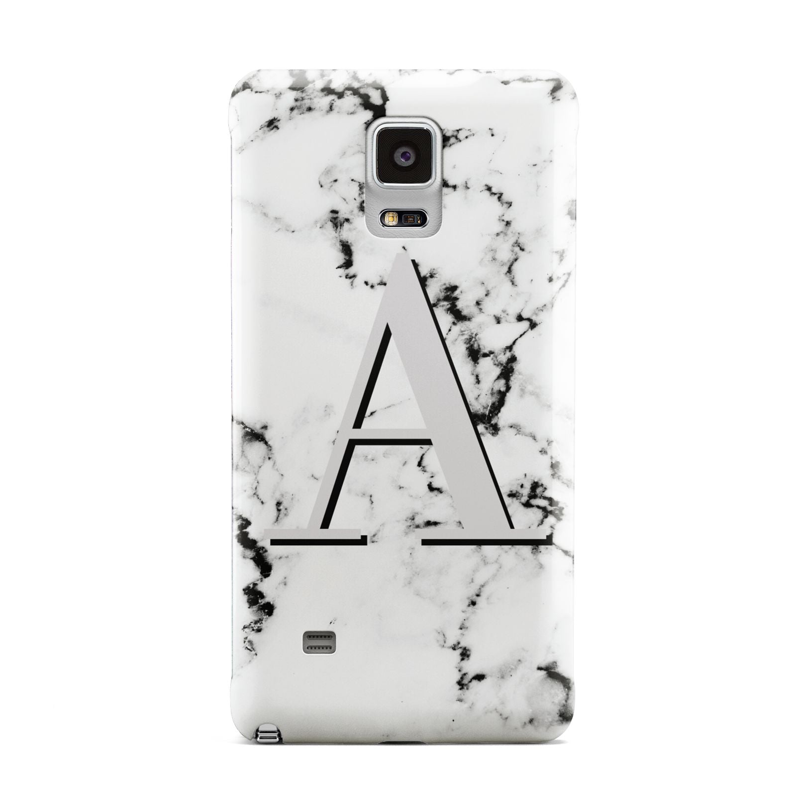 Personalised Grey Large Initial Marble Samsung Galaxy Note 4 Case