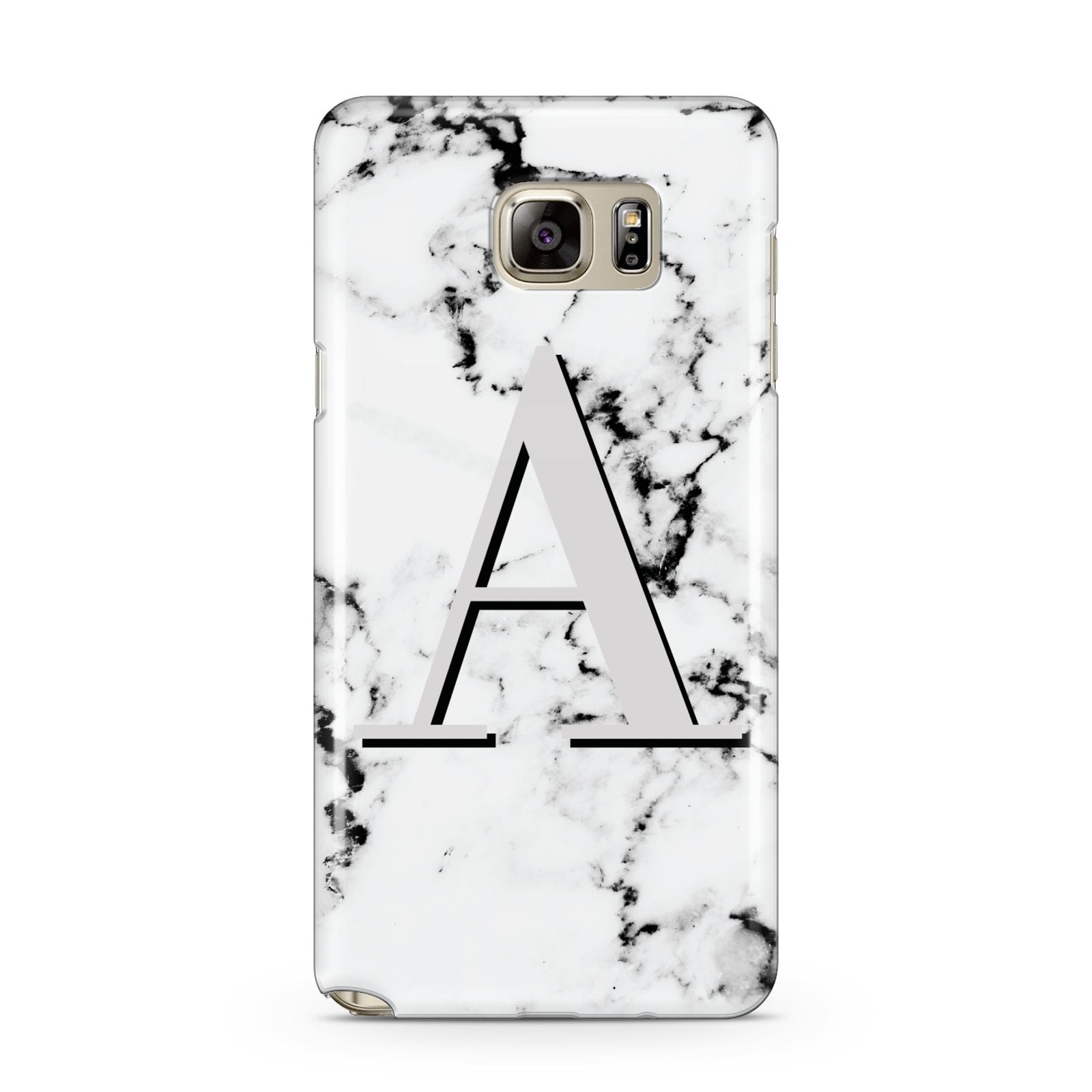 Personalised Grey Large Initial Marble Samsung Galaxy Note 5 Case