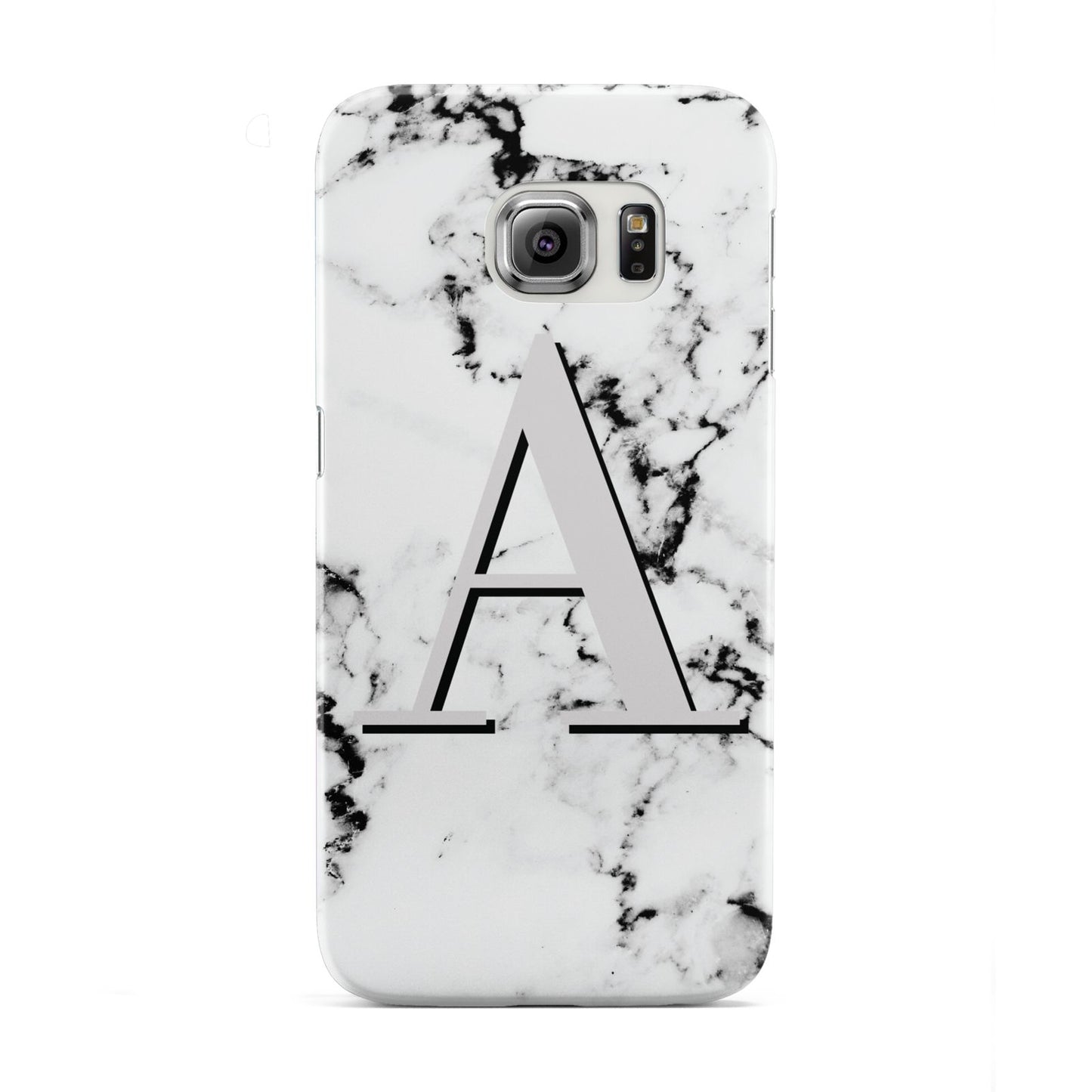 Personalised Grey Large Initial Marble Samsung Galaxy S6 Edge Case