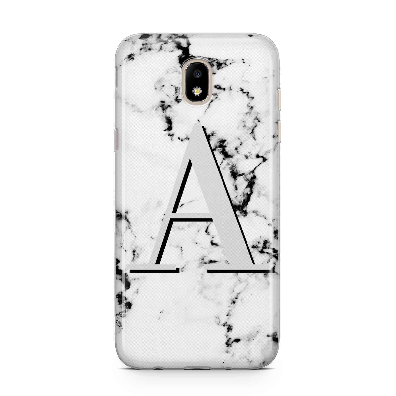 Personalised Grey Large Initial Marble Samsung J5 2017 Case