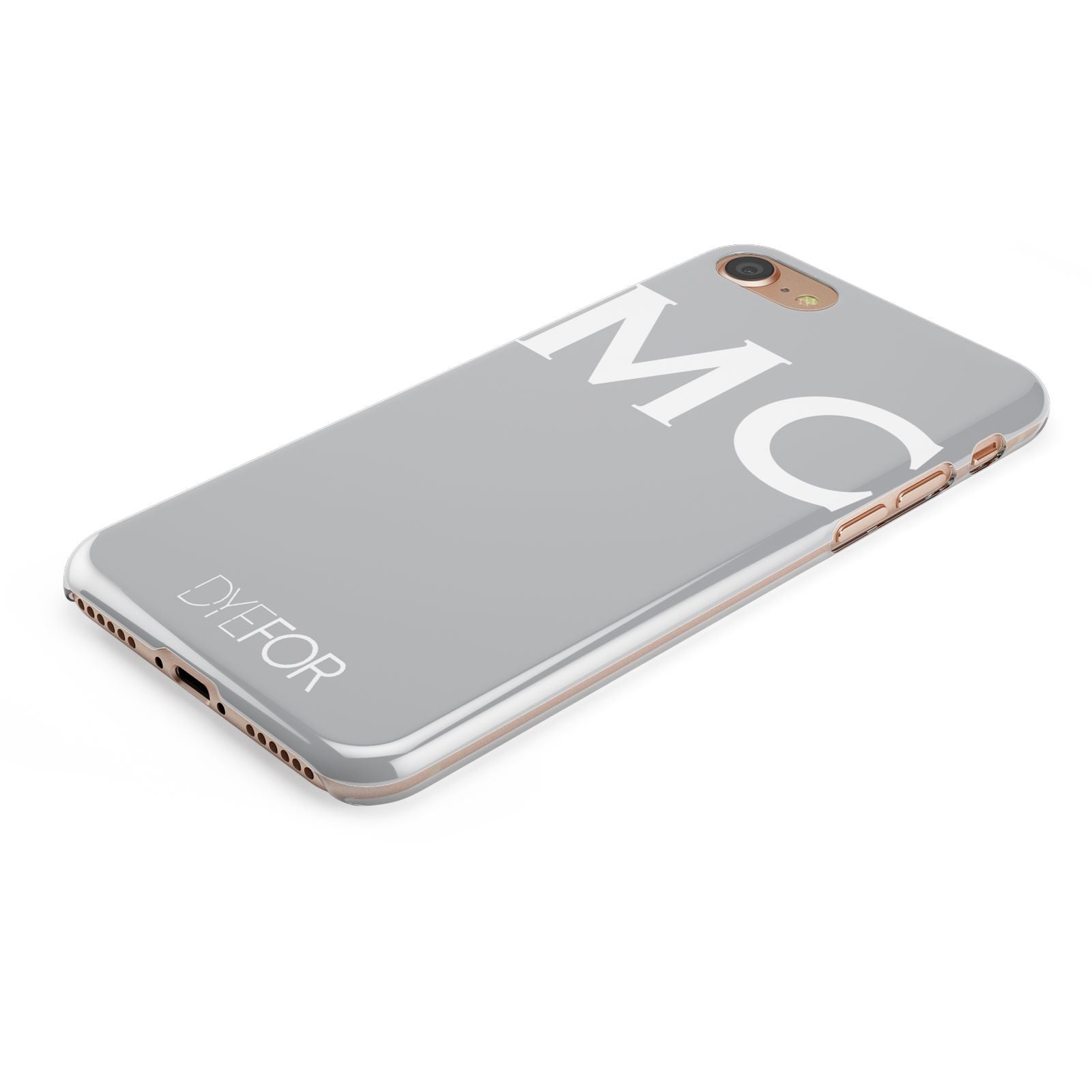 Personalised Grey White Initial Apple iPhone Case Overview 2