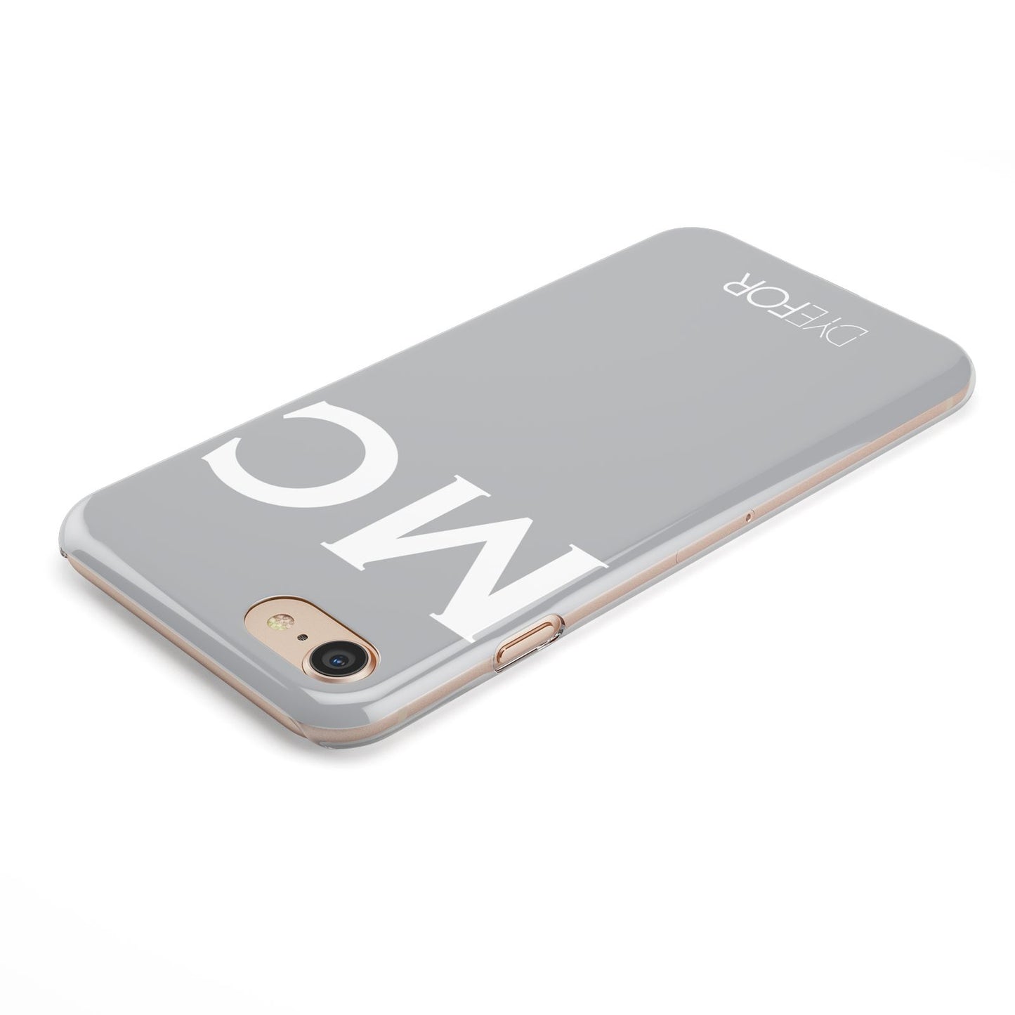 Personalised Grey White Initial Apple iPhone Case Overview