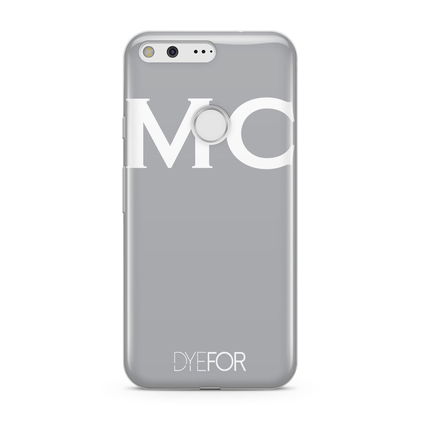 Personalised Grey White Initial Google Pixel Case