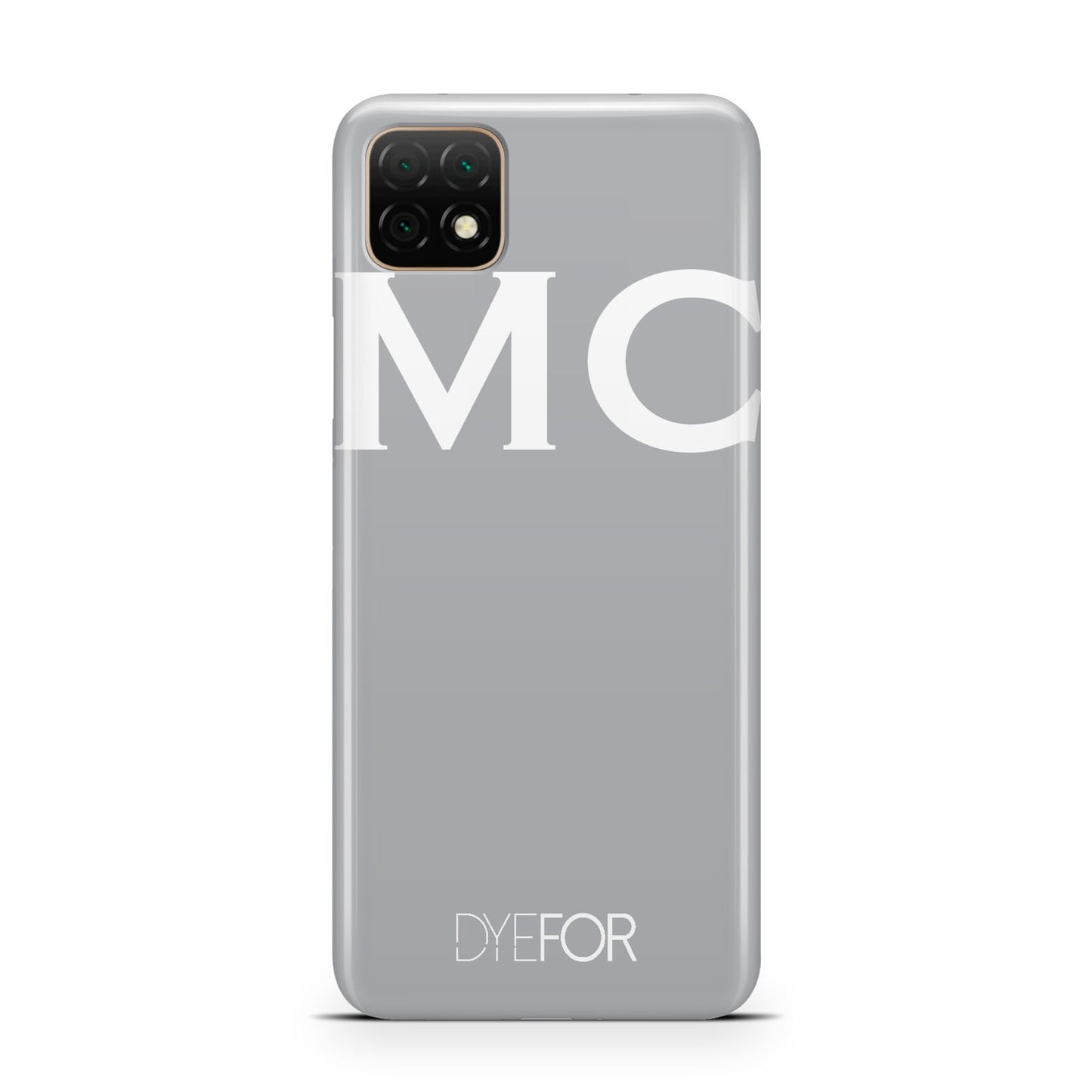 Personalised Grey White Initial Huawei Enjoy 20 Phone Case