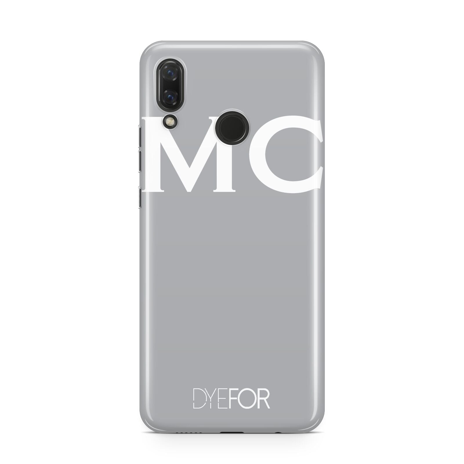 Personalised Grey White Initial Huawei Nova 3 Phone Case