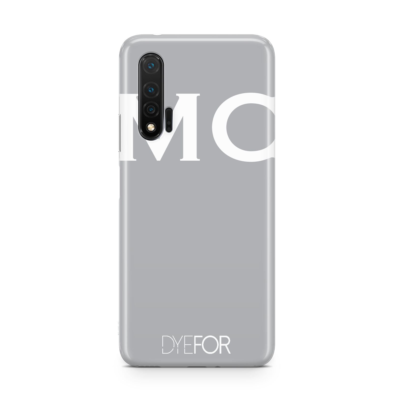 Personalised Grey White Initial Huawei Nova 6 Phone Case