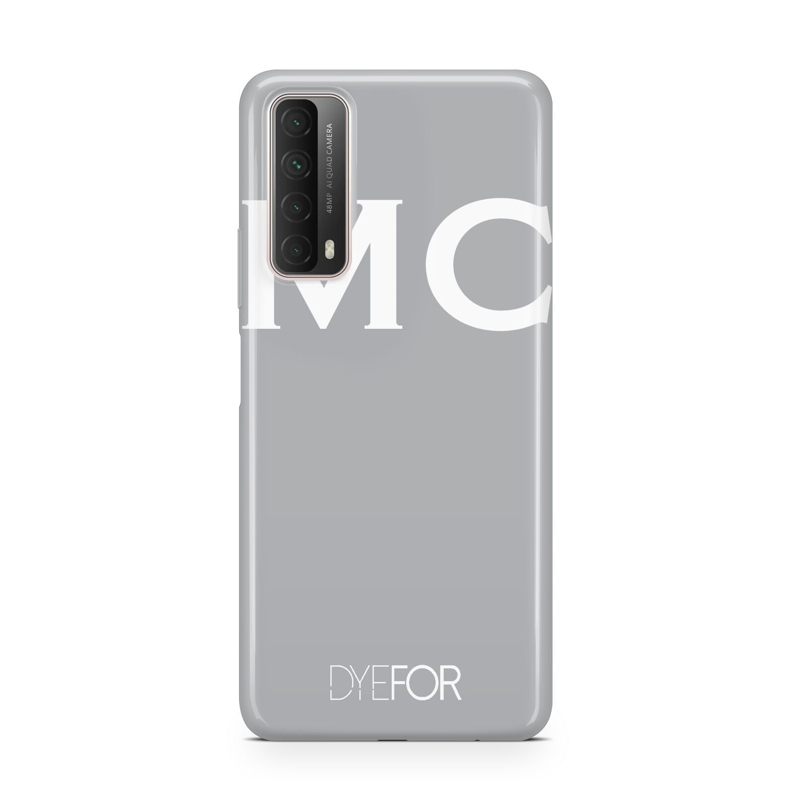 Personalised Grey White Initial Huawei P Smart 2021