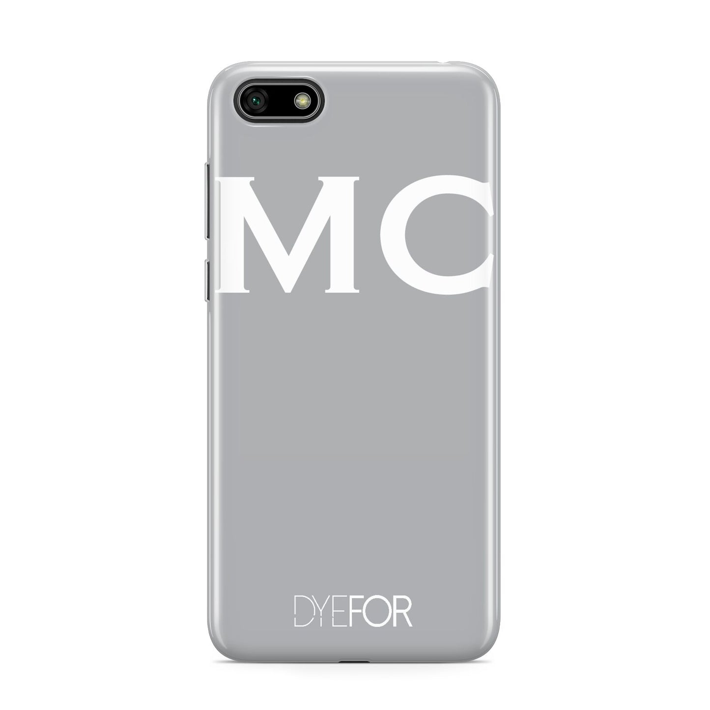 Personalised Grey White Initial Huawei Y5 Prime 2018 Phone Case