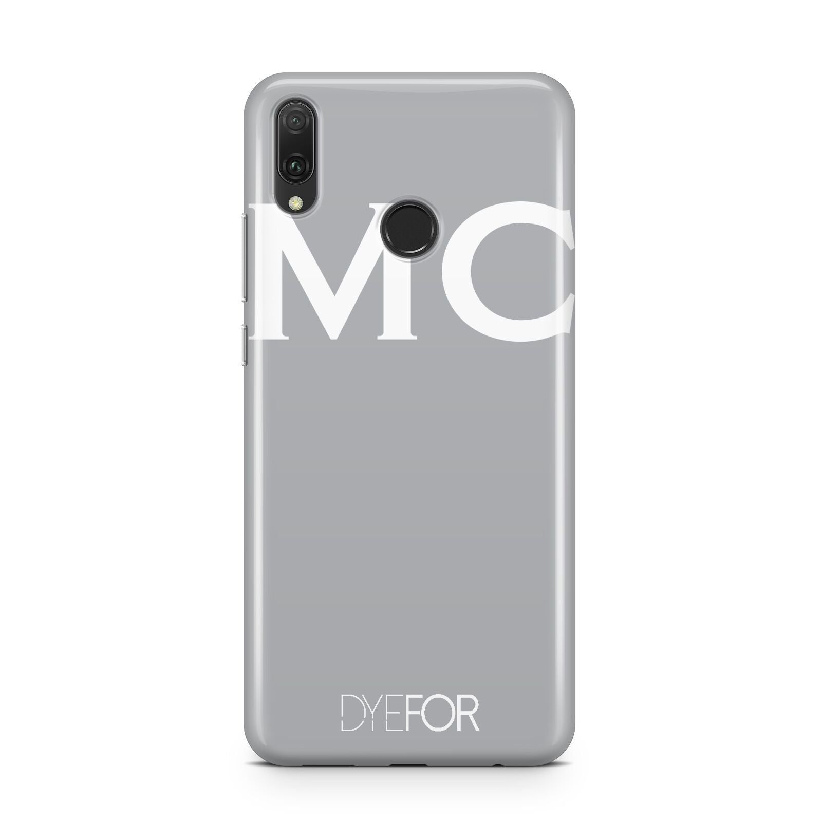 Personalised Grey White Initial Huawei Y9 2019