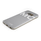 Personalised Grey White Initial Protective Samsung Galaxy Case Angled Image