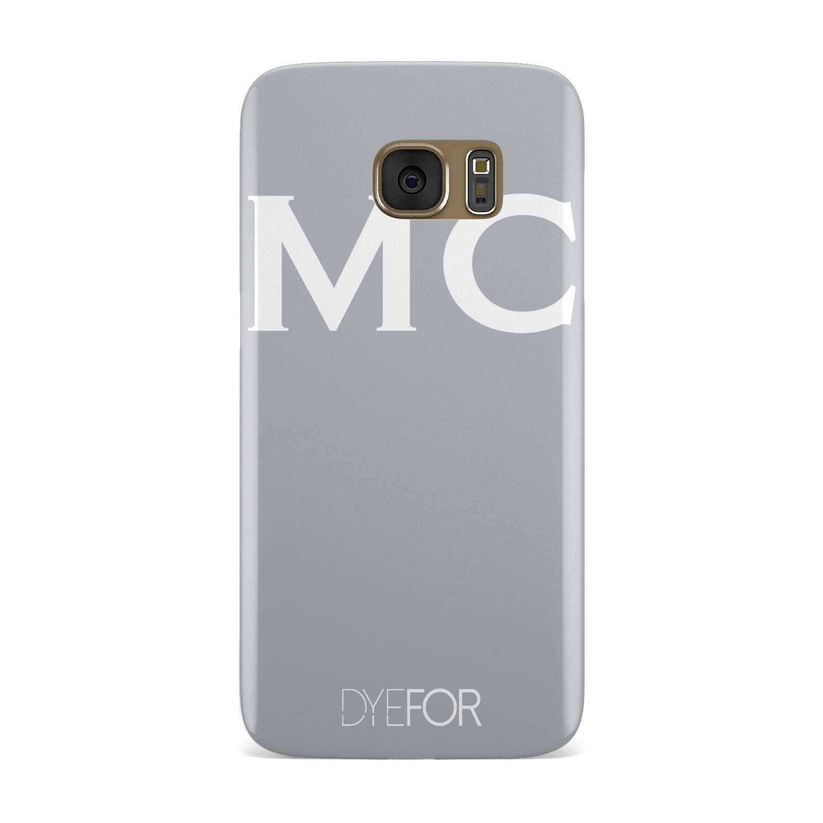 Personalised Grey White Initial Samsung Galaxy Case