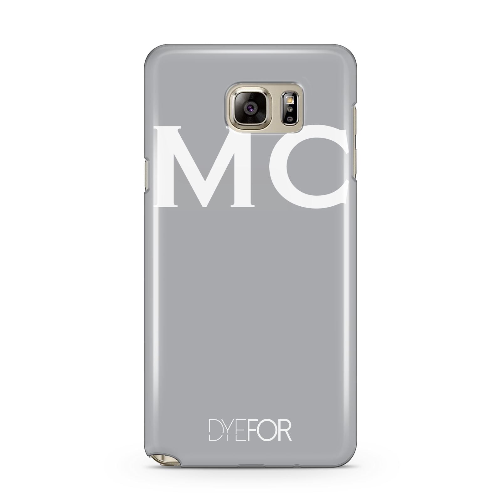 Personalised Grey White Initial Samsung Galaxy Note 5 Case