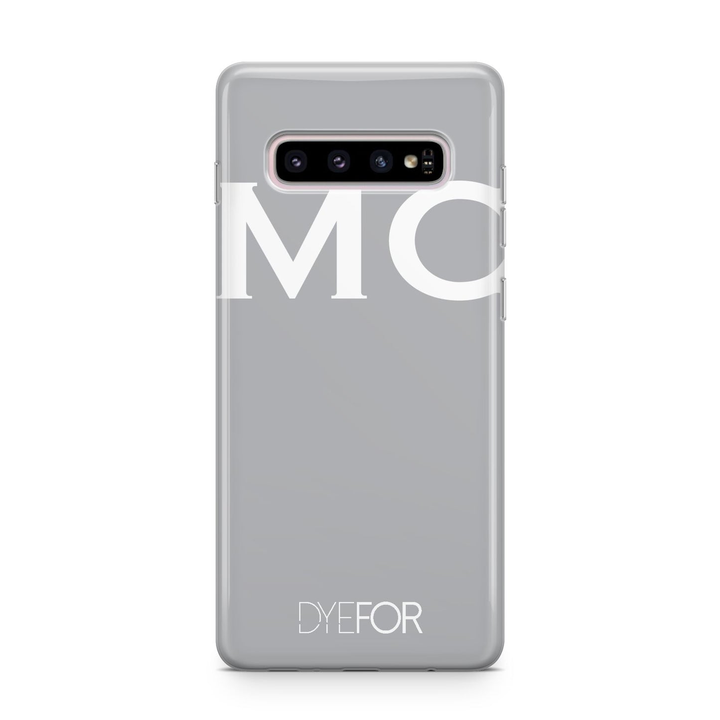 Personalised Grey White Initial Samsung Galaxy S10 Plus Case