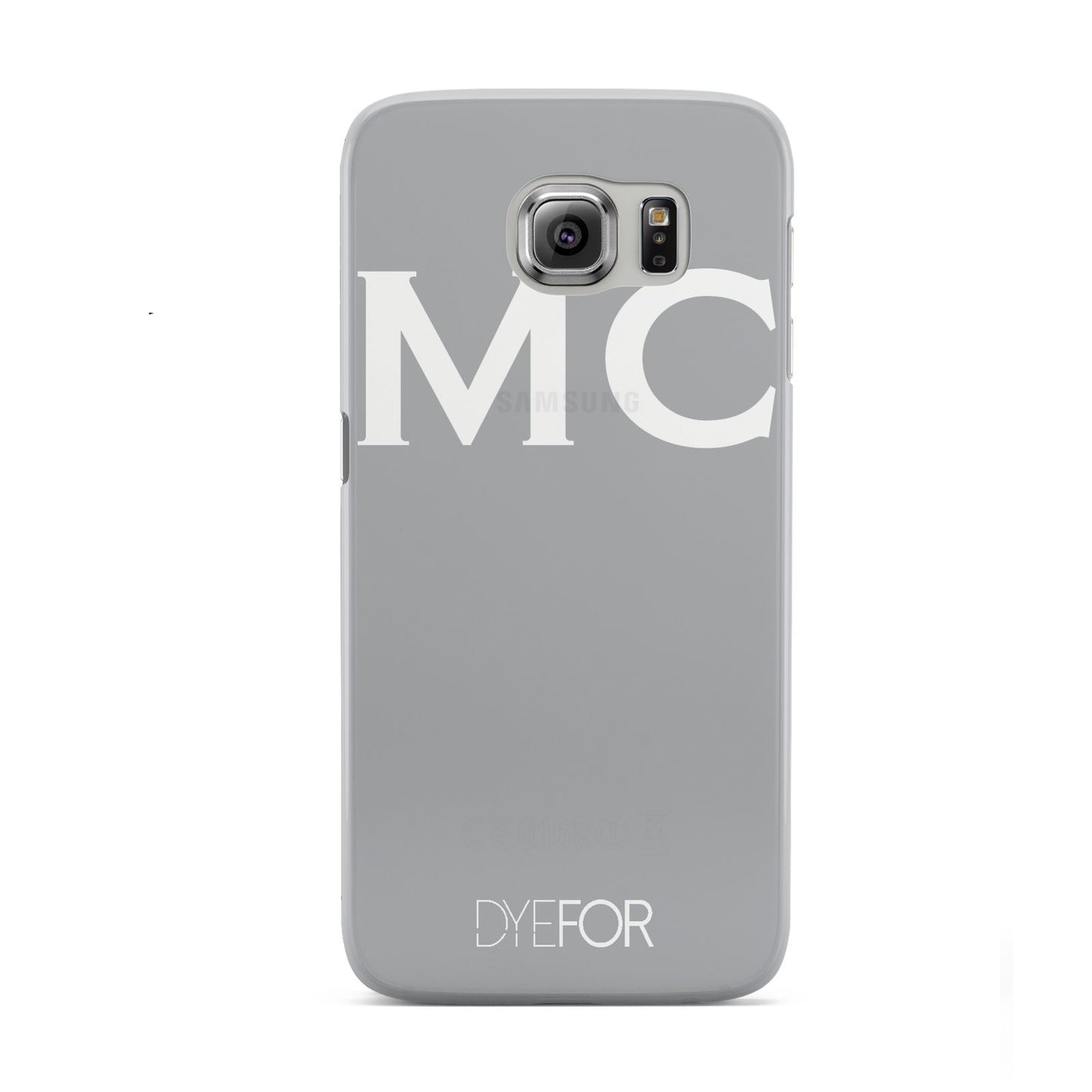 Personalised Grey White Initial Samsung Galaxy S6 Case