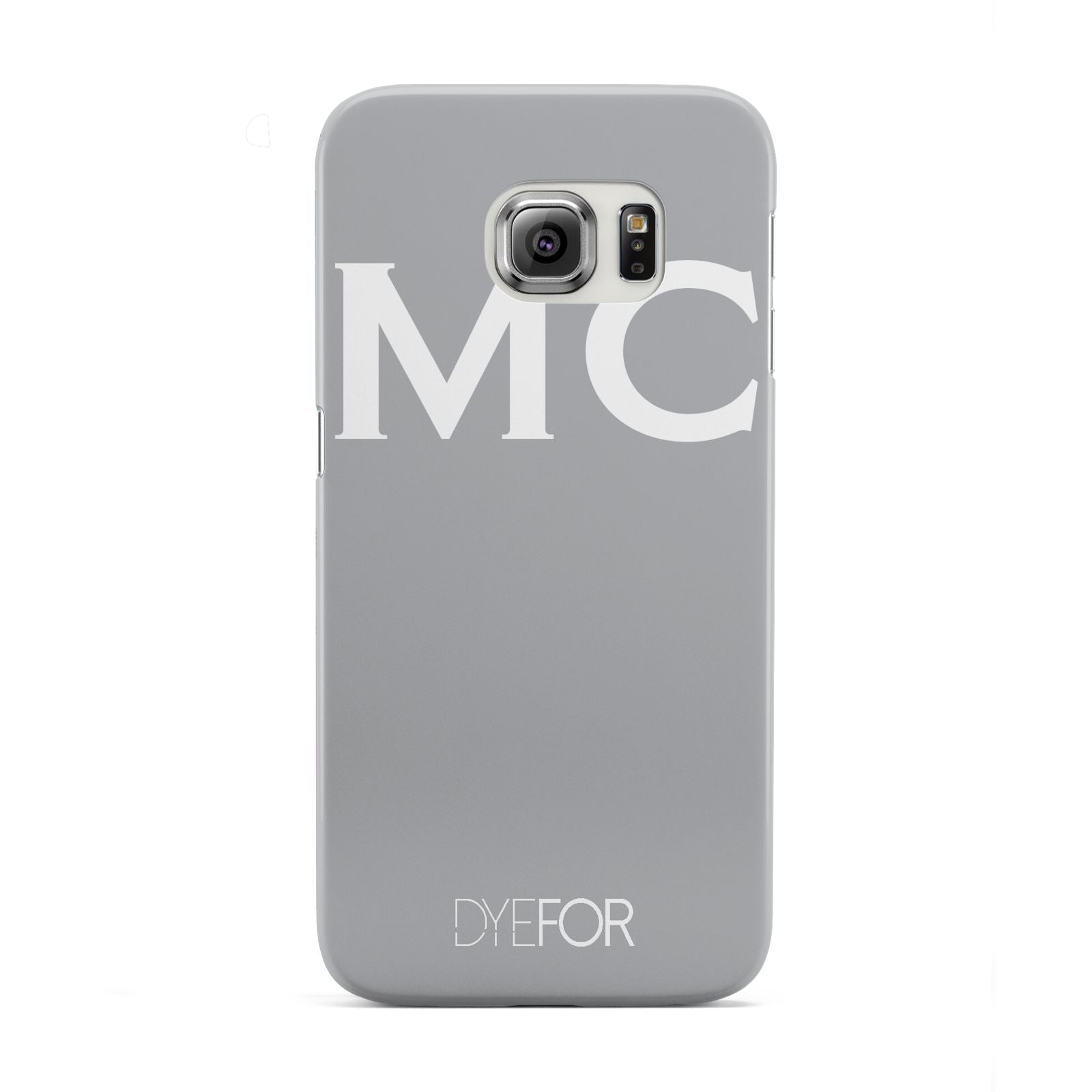 Personalised Grey White Initial Samsung Galaxy S6 Edge Case