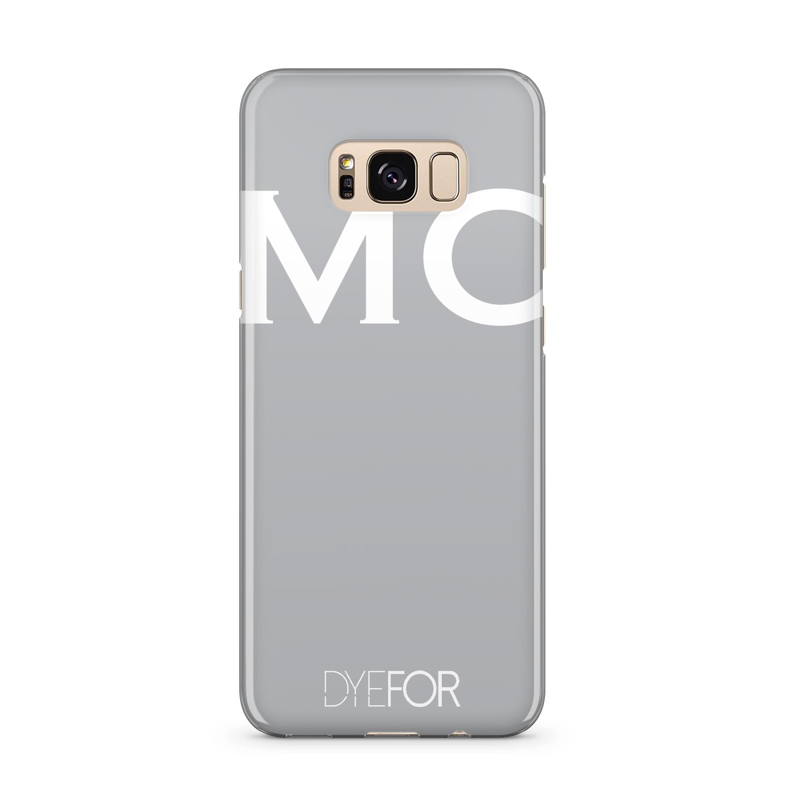 Personalised Grey White Initial Samsung Galaxy S8 Plus Case