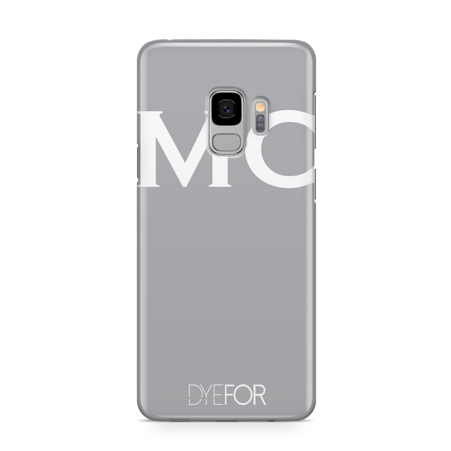 Personalised Grey White Initial Samsung Galaxy S9 Case