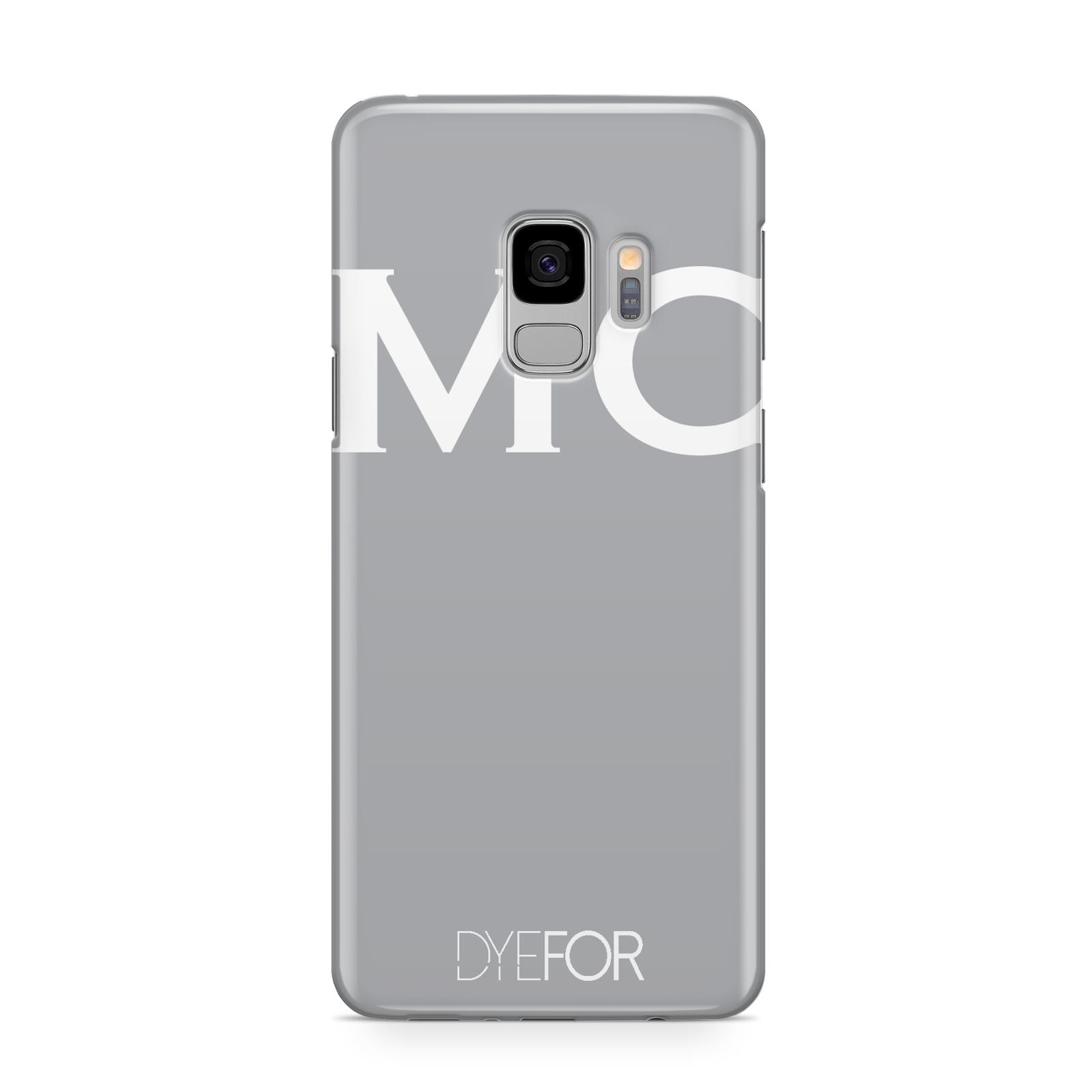 Personalised Grey White Initial Samsung Galaxy S9 Case