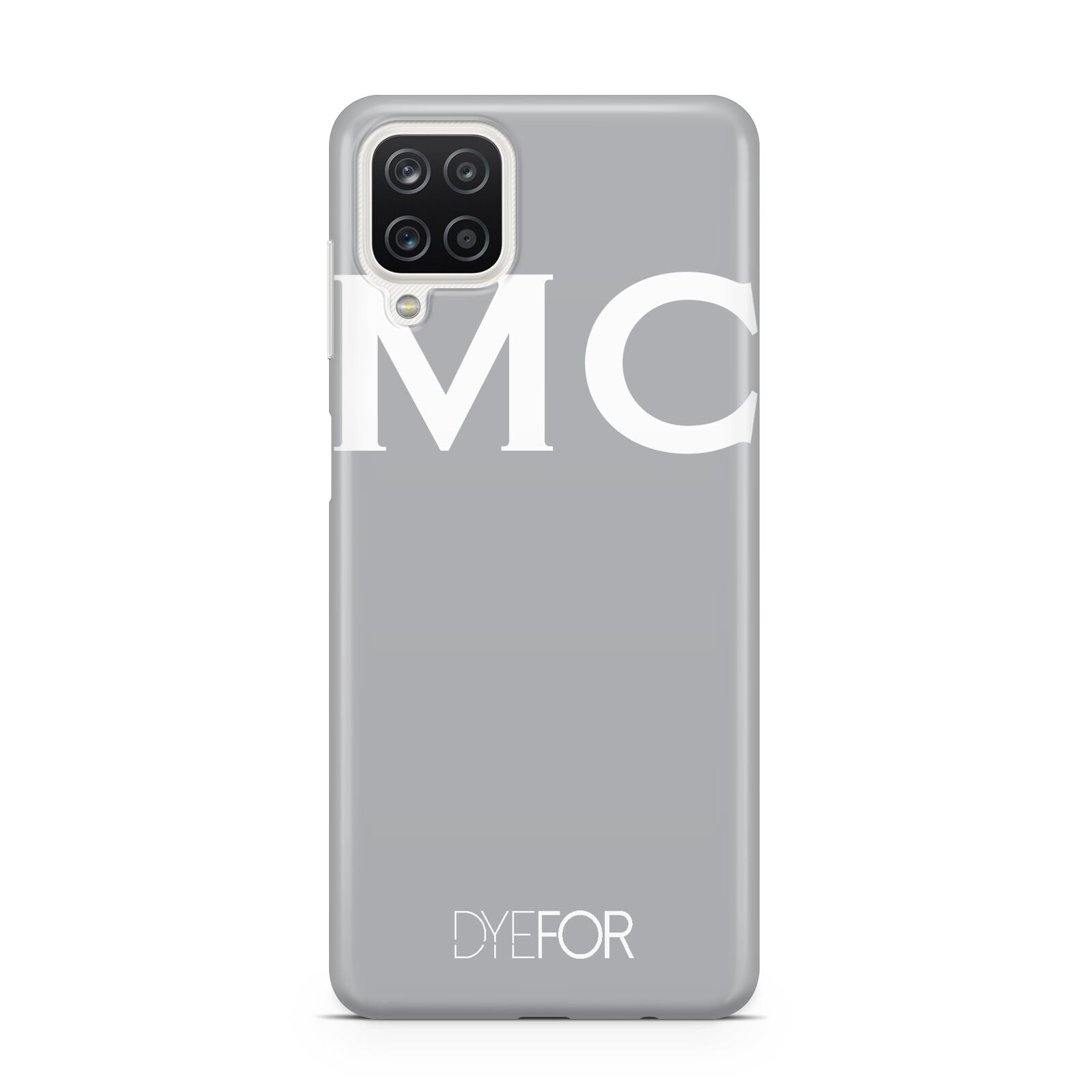 Personalised Grey White Initial Samsung M12 Case