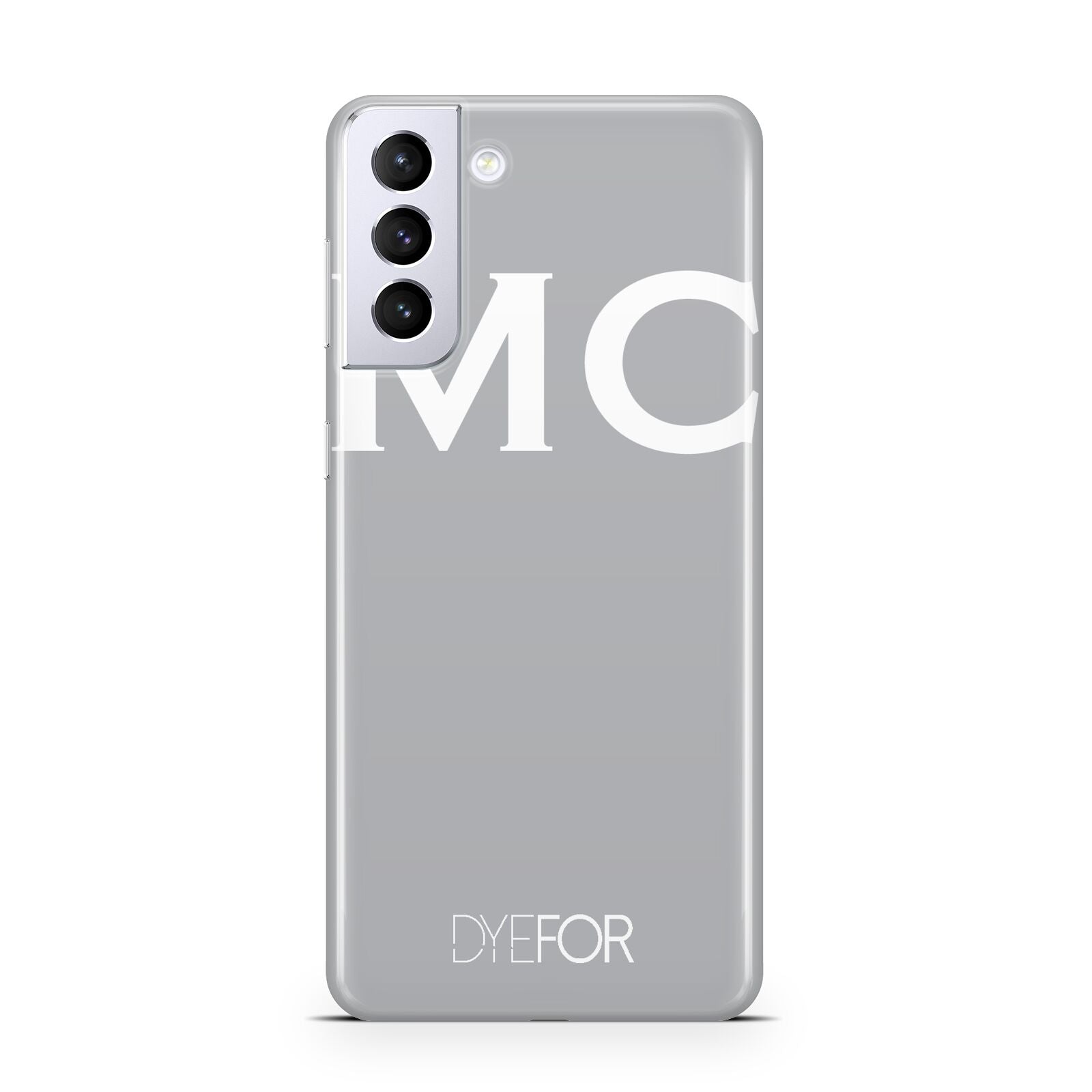 Personalised Grey White Initial Samsung S21 Plus Phone Case