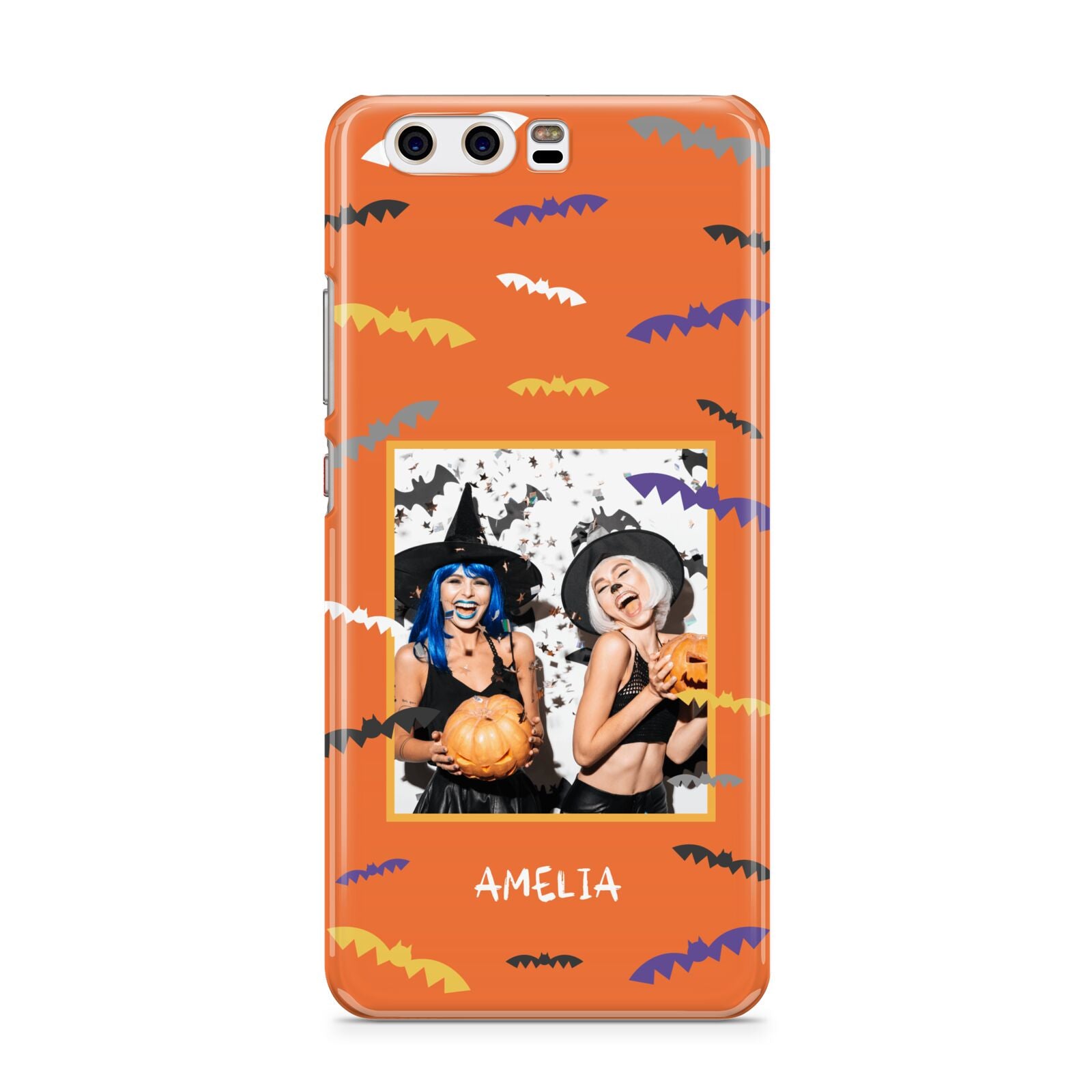 Personalised Halloween Bats Photo Upload Huawei P10 Phone Case