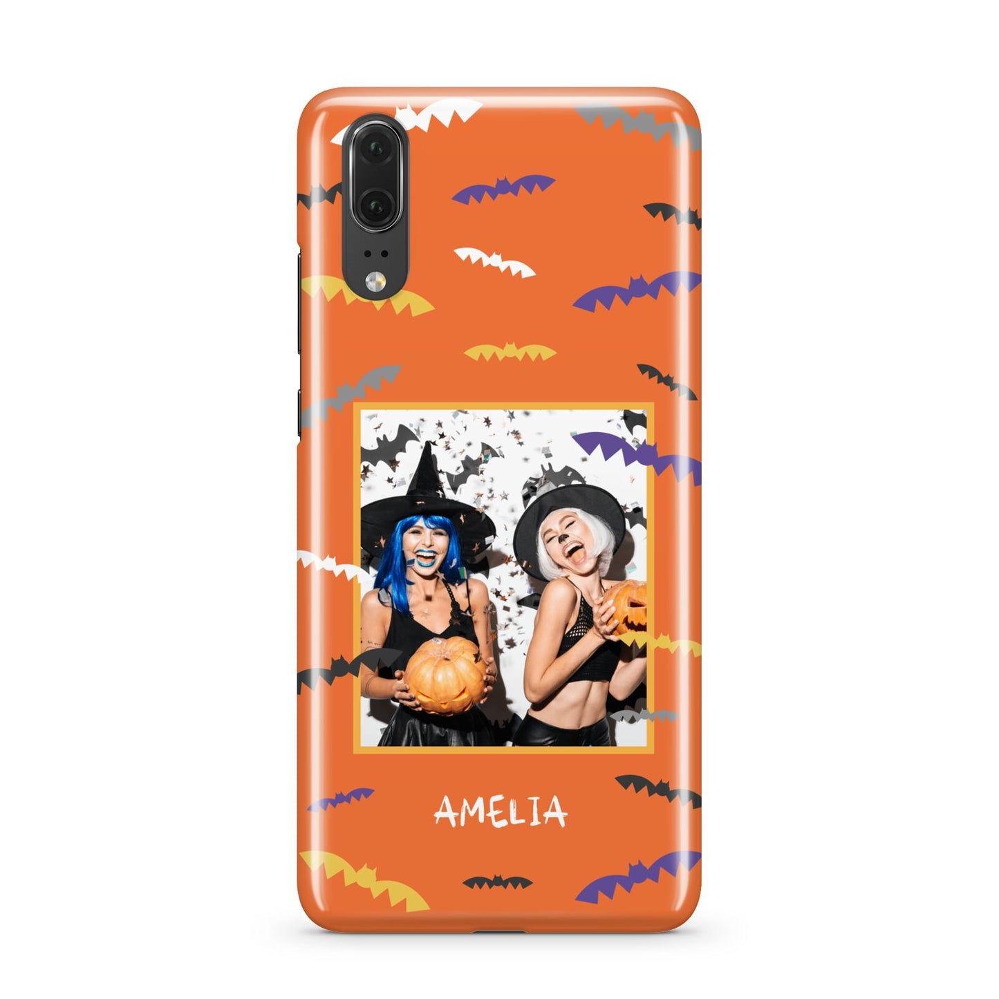 Personalised Halloween Bats Photo Upload Huawei P20 Phone Case