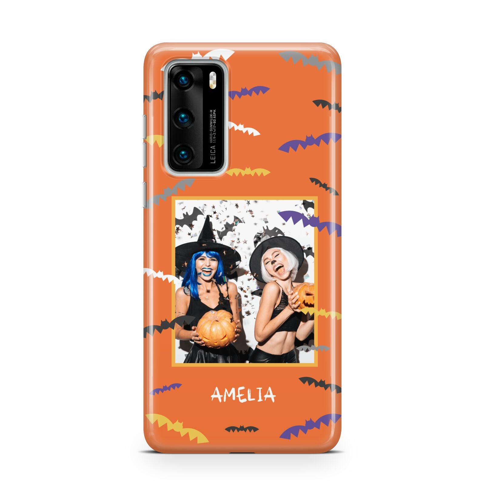 Personalised Halloween Bats Photo Upload Huawei P40 Phone Case