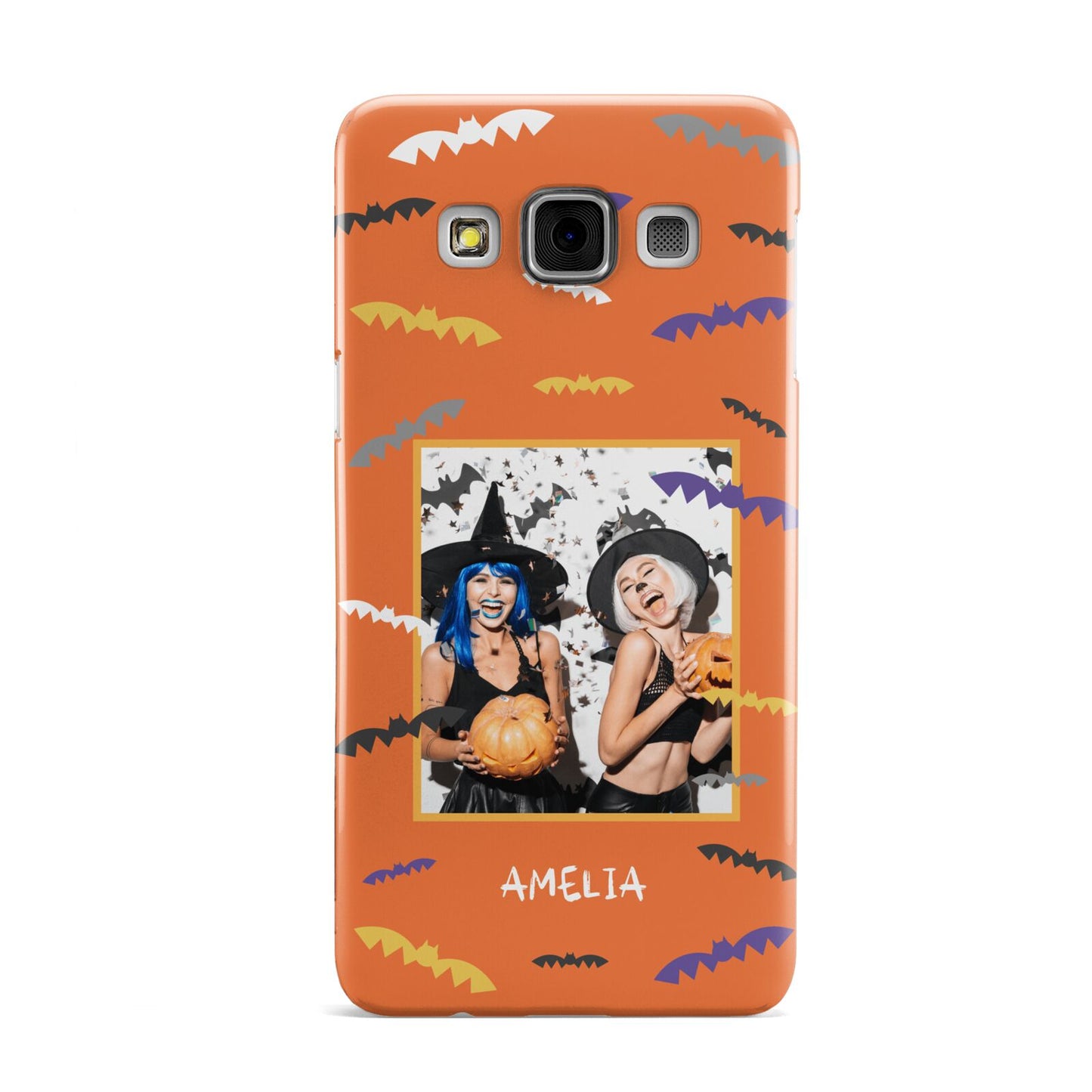 Personalised Halloween Bats Photo Upload Samsung Galaxy A3 Case