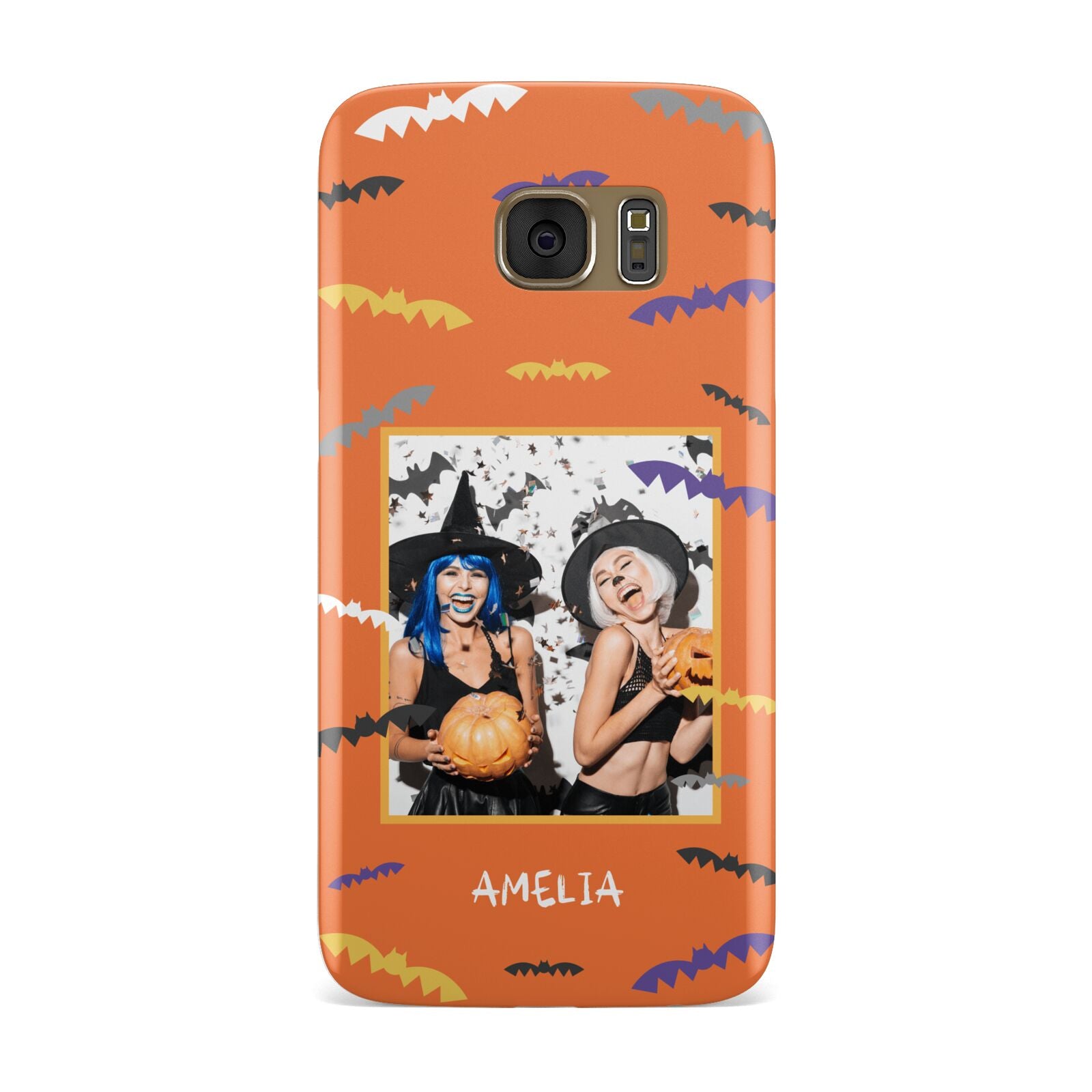 Personalised Halloween Bats Photo Upload Samsung Galaxy Case