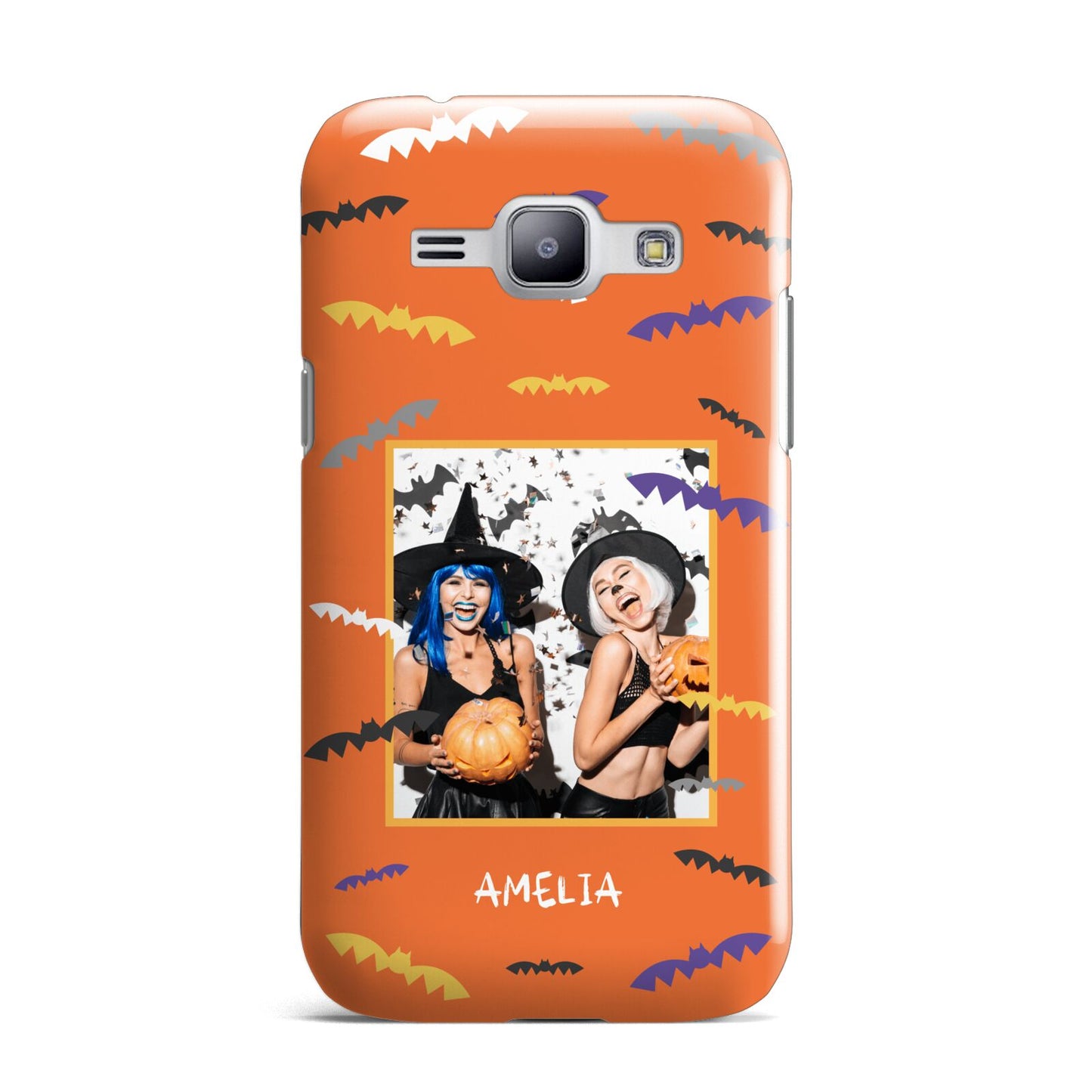 Personalised Halloween Bats Photo Upload Samsung Galaxy J1 2015 Case