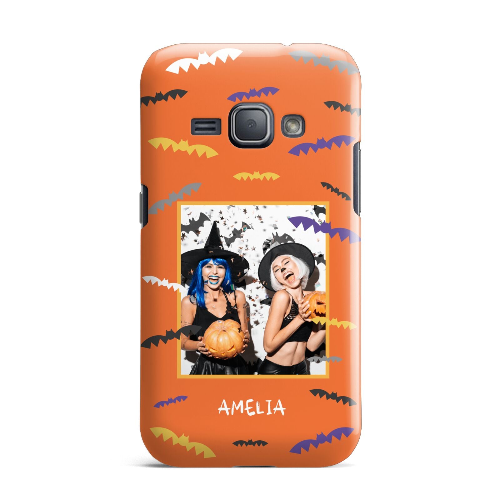 Personalised Halloween Bats Photo Upload Samsung Galaxy J1 2016 Case