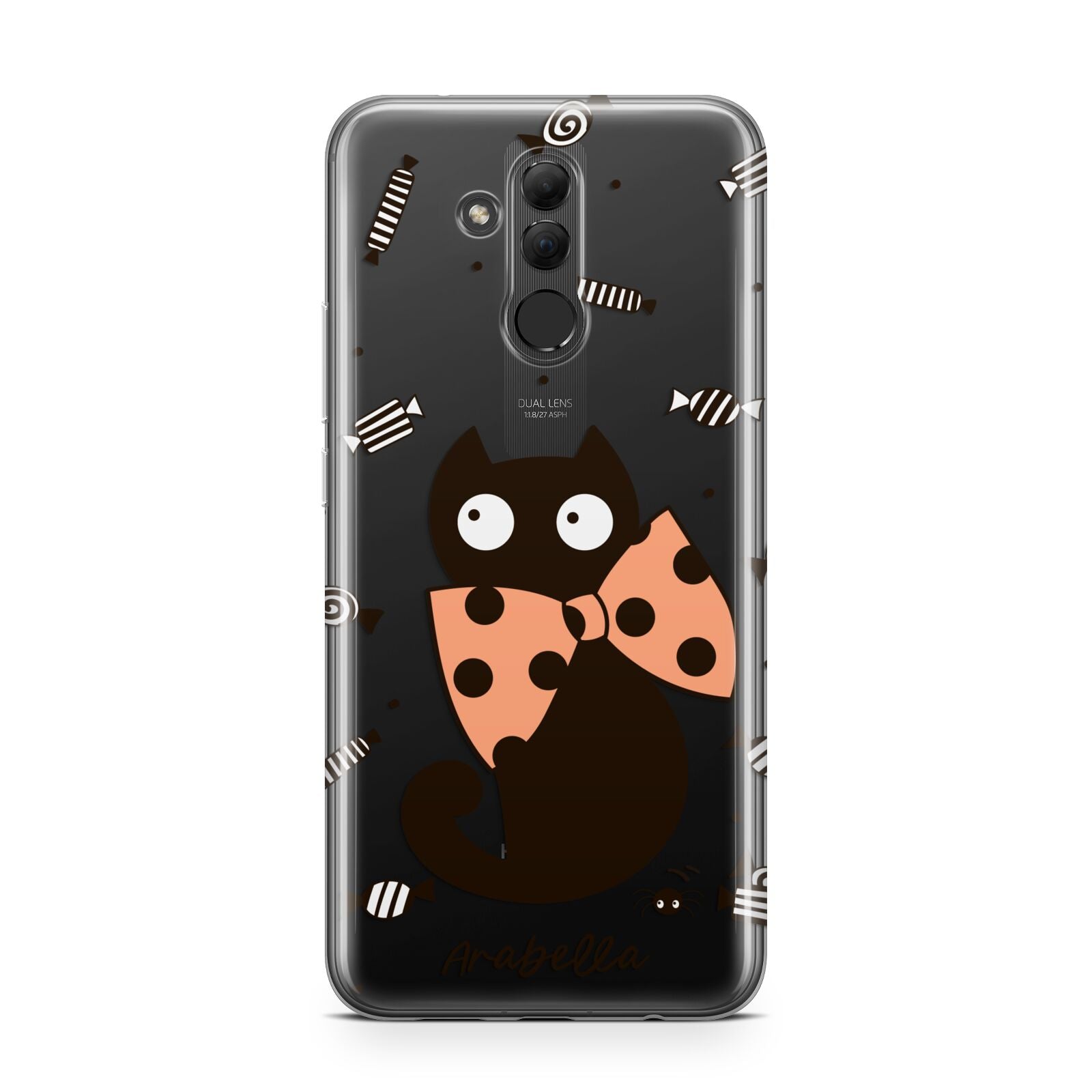 Personalised Halloween Cat Huawei Mate 20 Lite