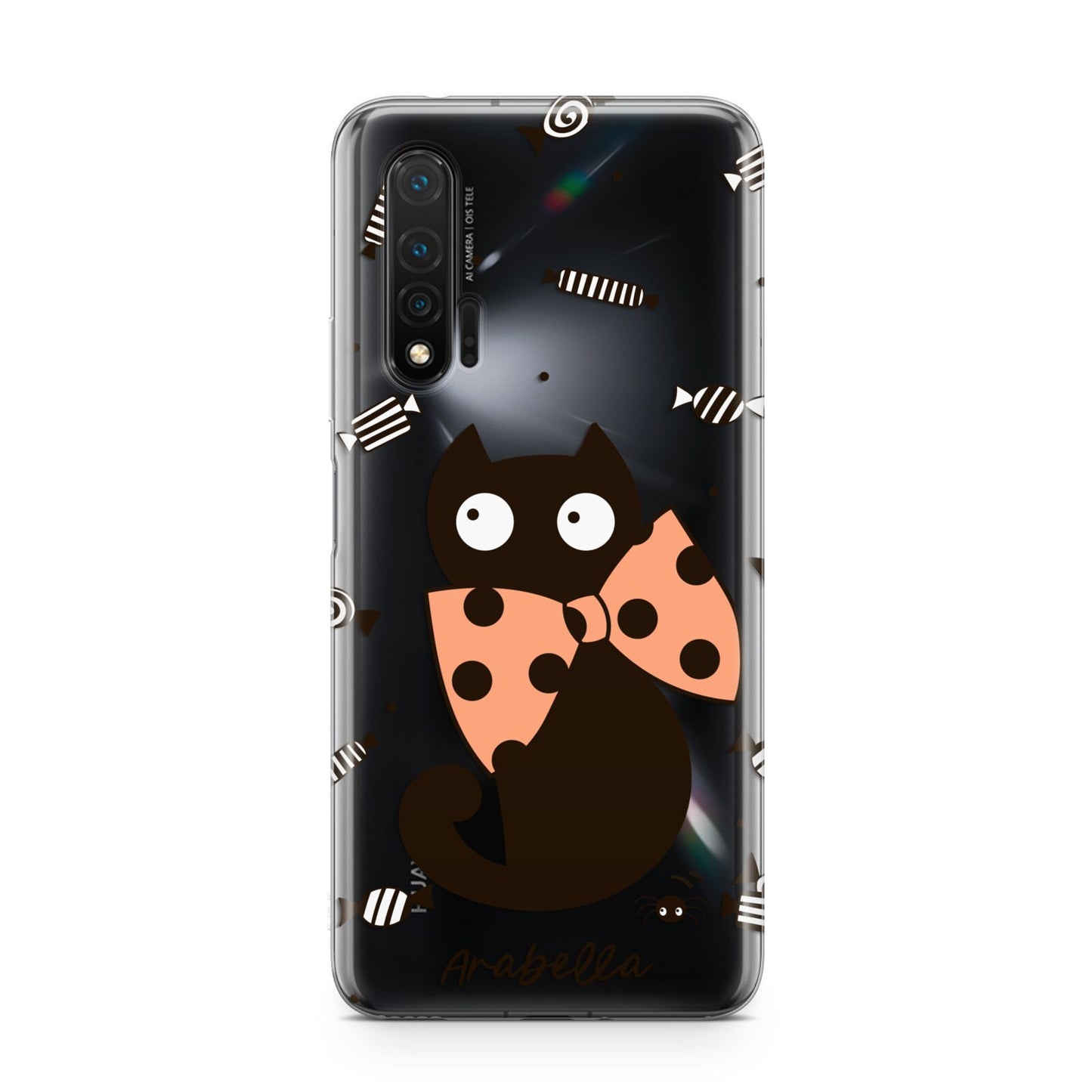 Personalised Halloween Cat Huawei Nova 6 Phone Case