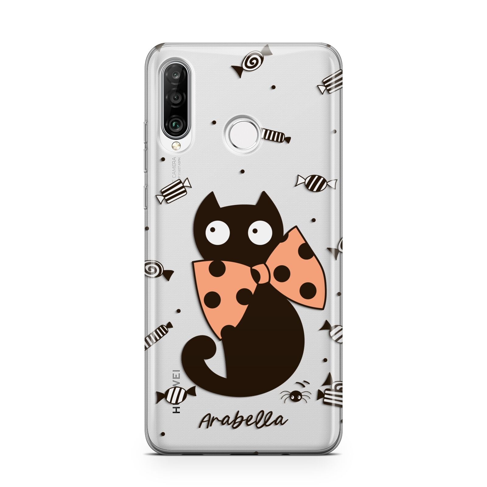 Personalised Halloween Cat Huawei P30 Lite Phone Case