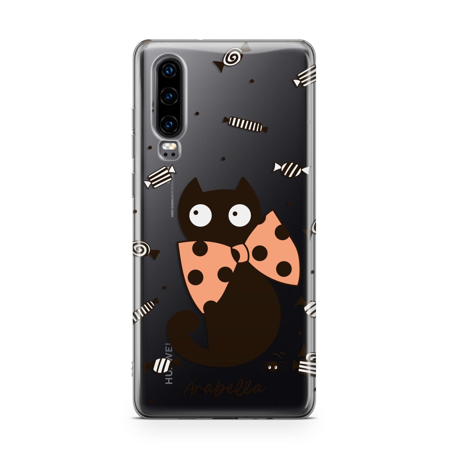 Personalised Halloween Cat Huawei P30 Phone Case