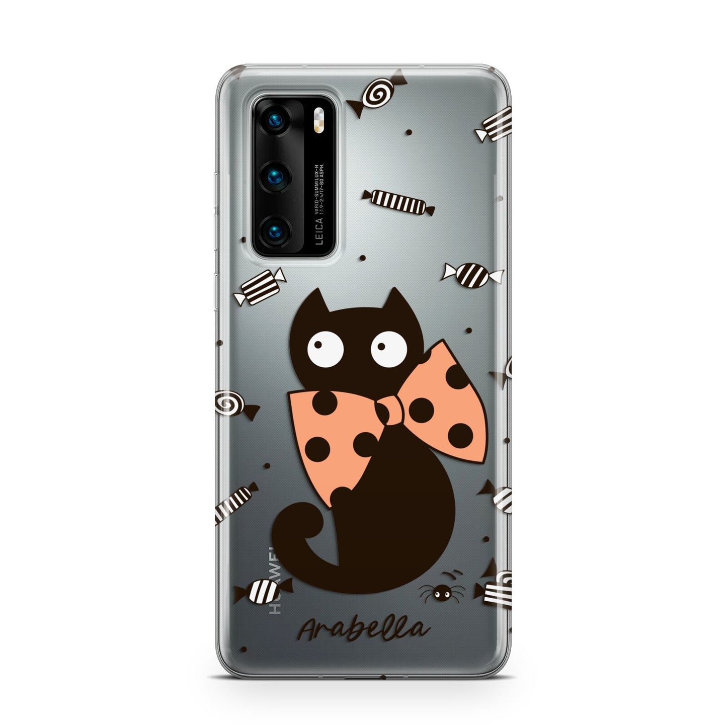 Personalised Halloween Cat Huawei P40 Phone Case