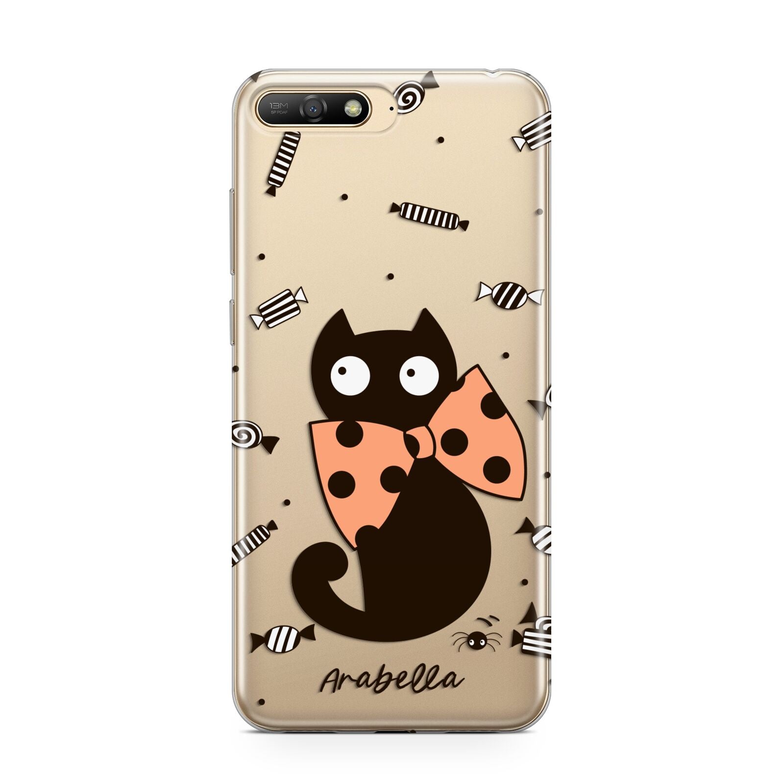 Personalised Halloween Cat Huawei Y6 2018