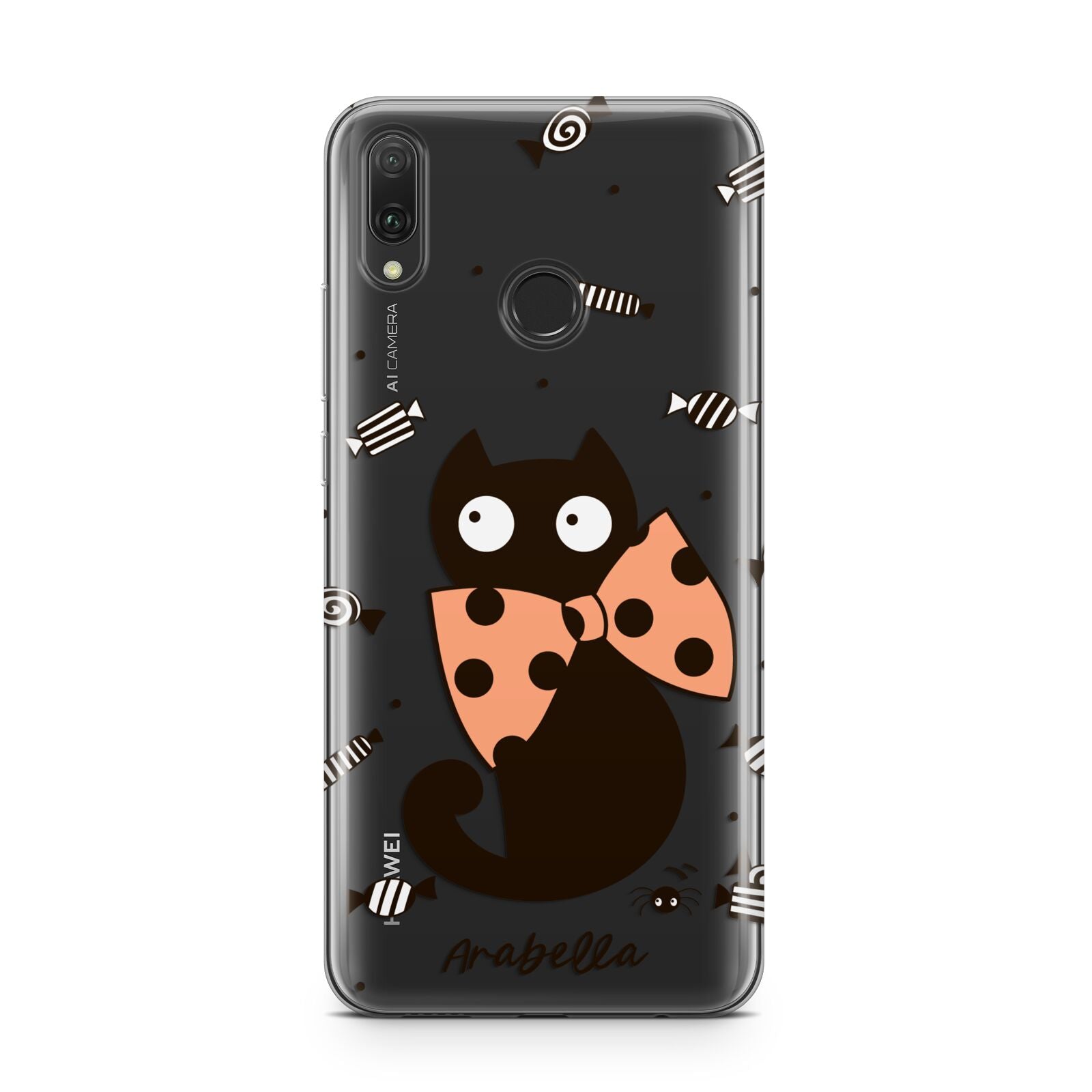 Personalised Halloween Cat Huawei Y9 2019