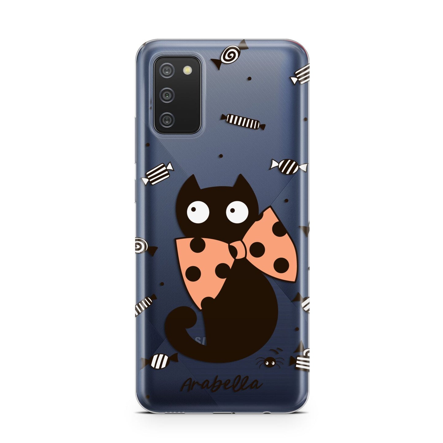 Personalised Halloween Cat Samsung A02s Case