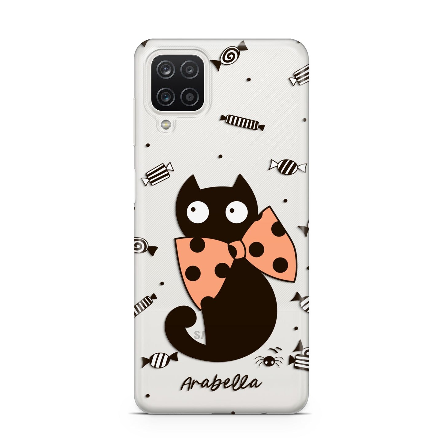 Personalised Halloween Cat Samsung A12 Case