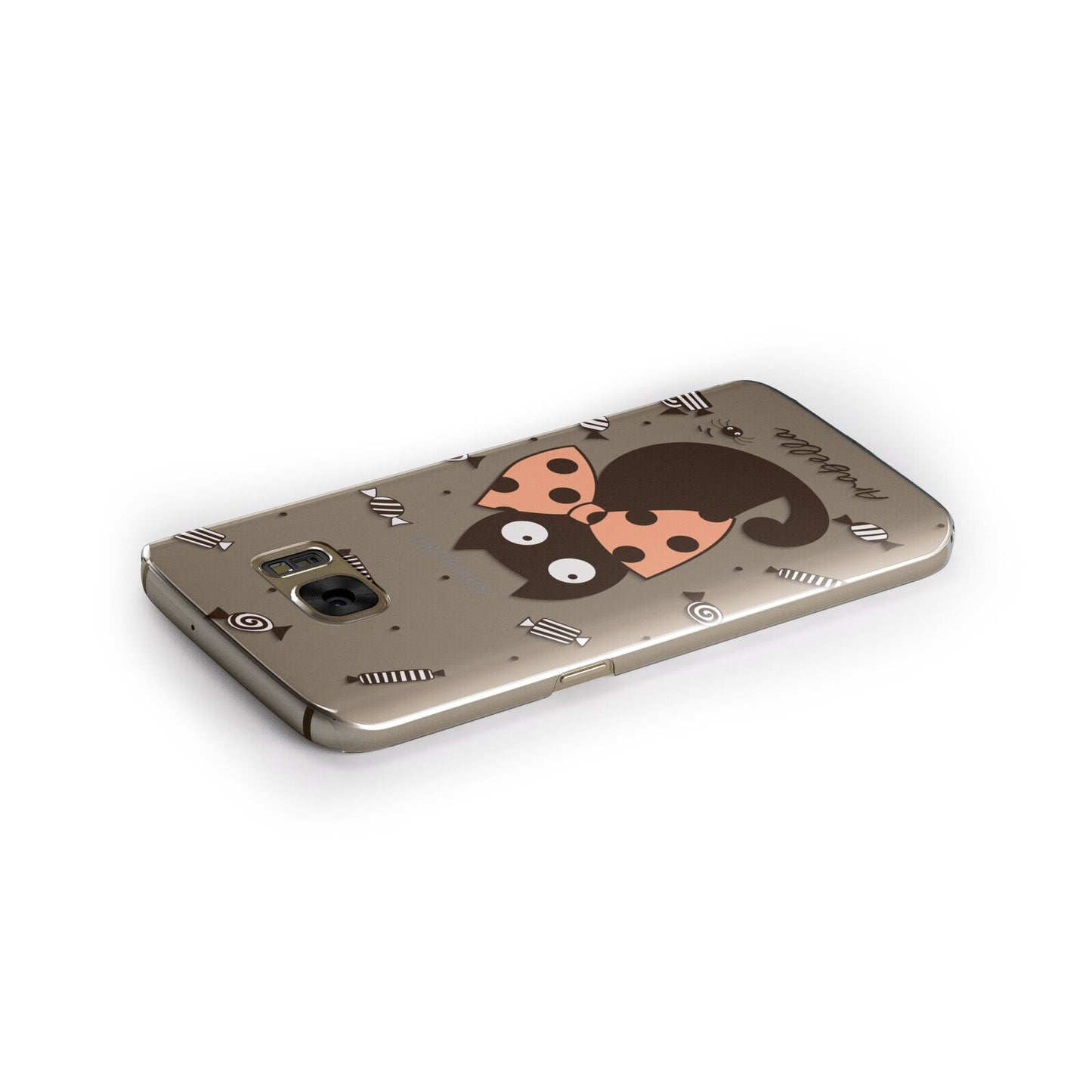 Personalised Halloween Cat Samsung Galaxy Case Side Close Up